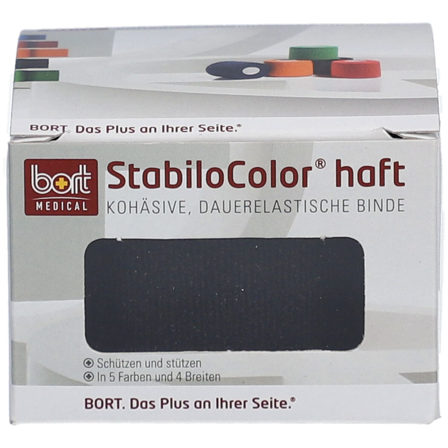 BORT StabiloColor® haft Binde 4 cm schwarz
