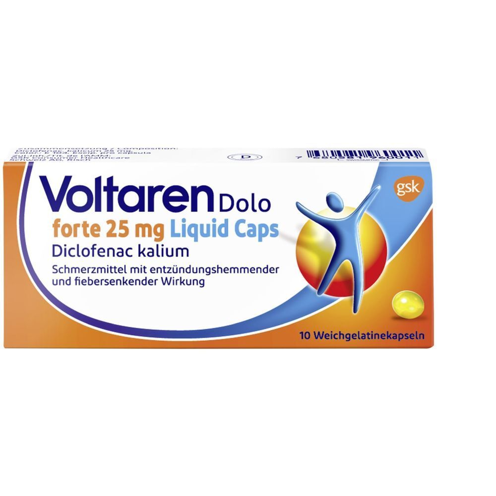 VOLTAREN DOLO forte Liquid Caps 25 mg 10 Stk