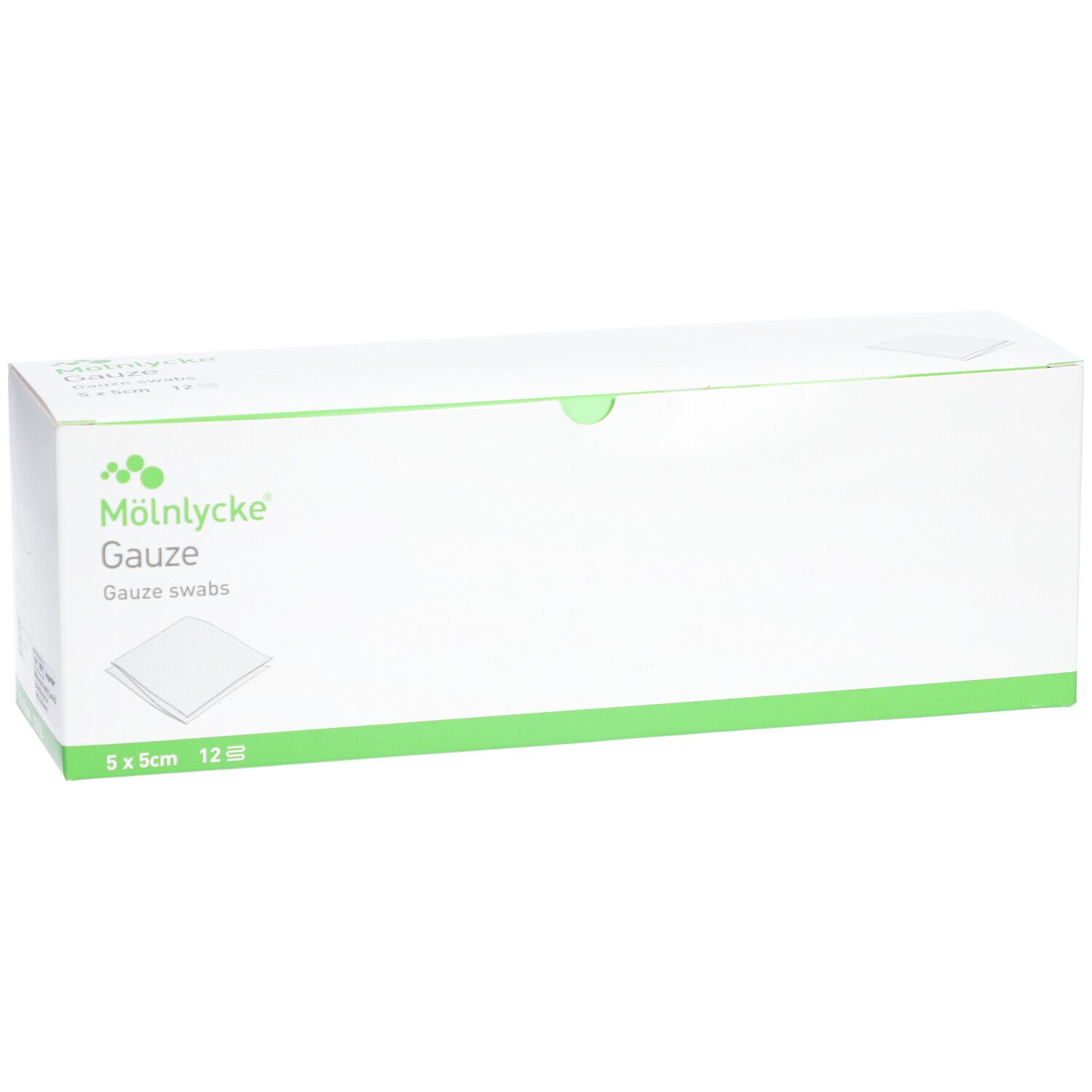 MÖLNLYCKE Gazekompr 5x5cm 12lag st 24 Btl 5 Stk
