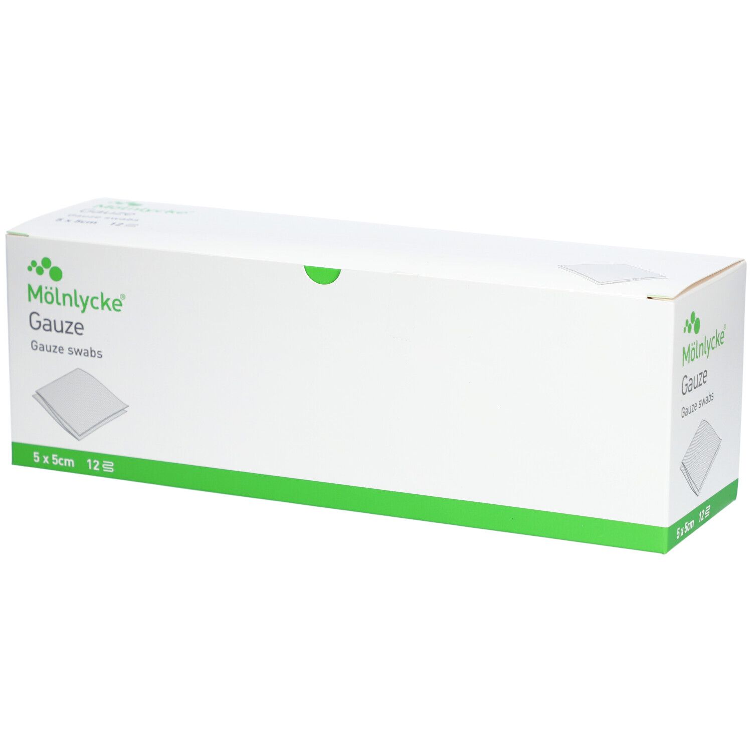 MÖLNLYCKE Gazekompr 5x5cm 12lag st 50 Btl 2 Stk