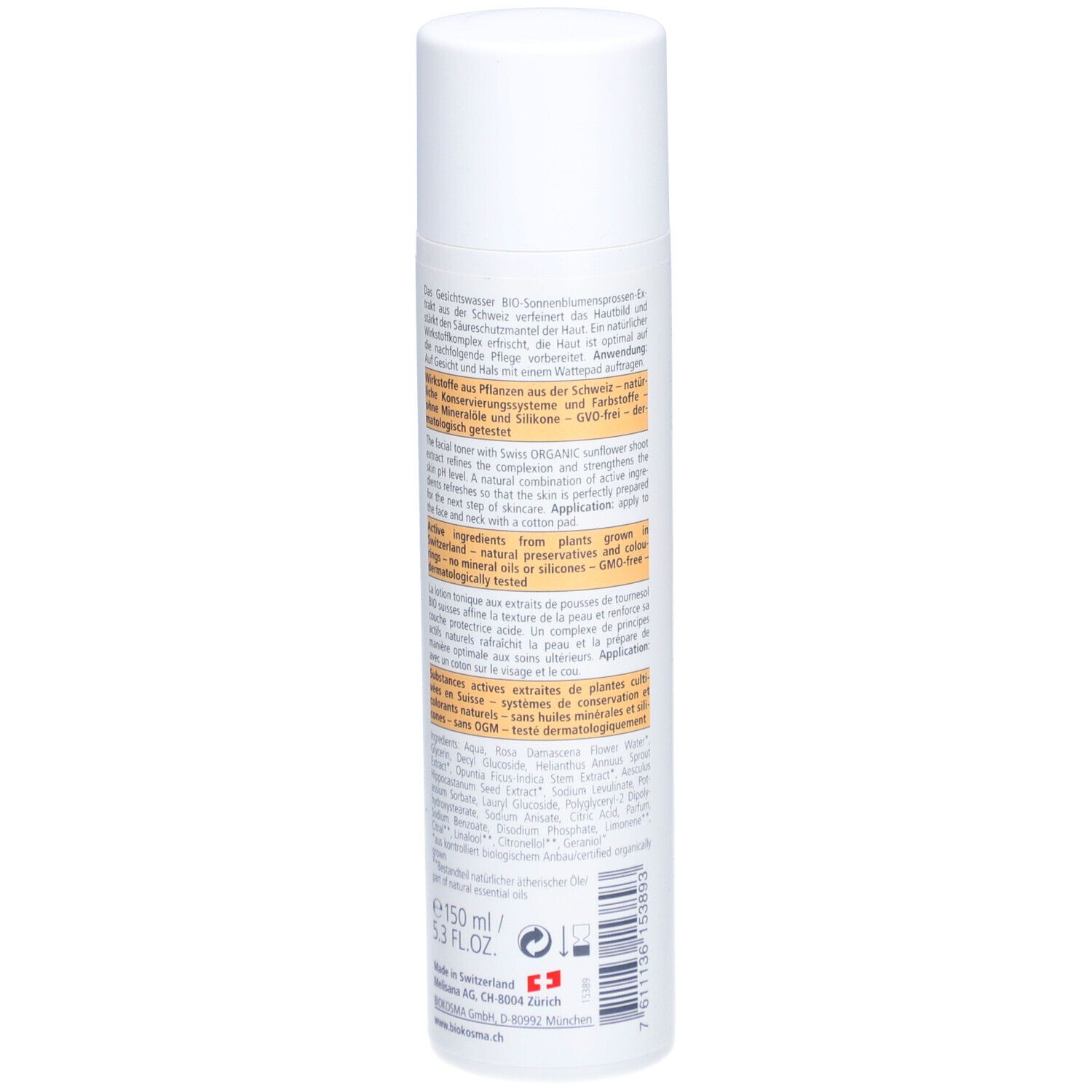 BIOKOSMA Active Visage Lotion tonique Tournesol Bio
