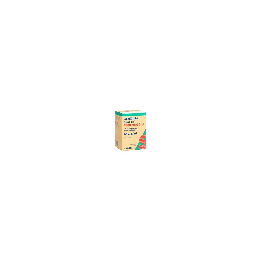 GEMCITABIN Sandoz Inf Konz 2000 mg/50ml Durchstf