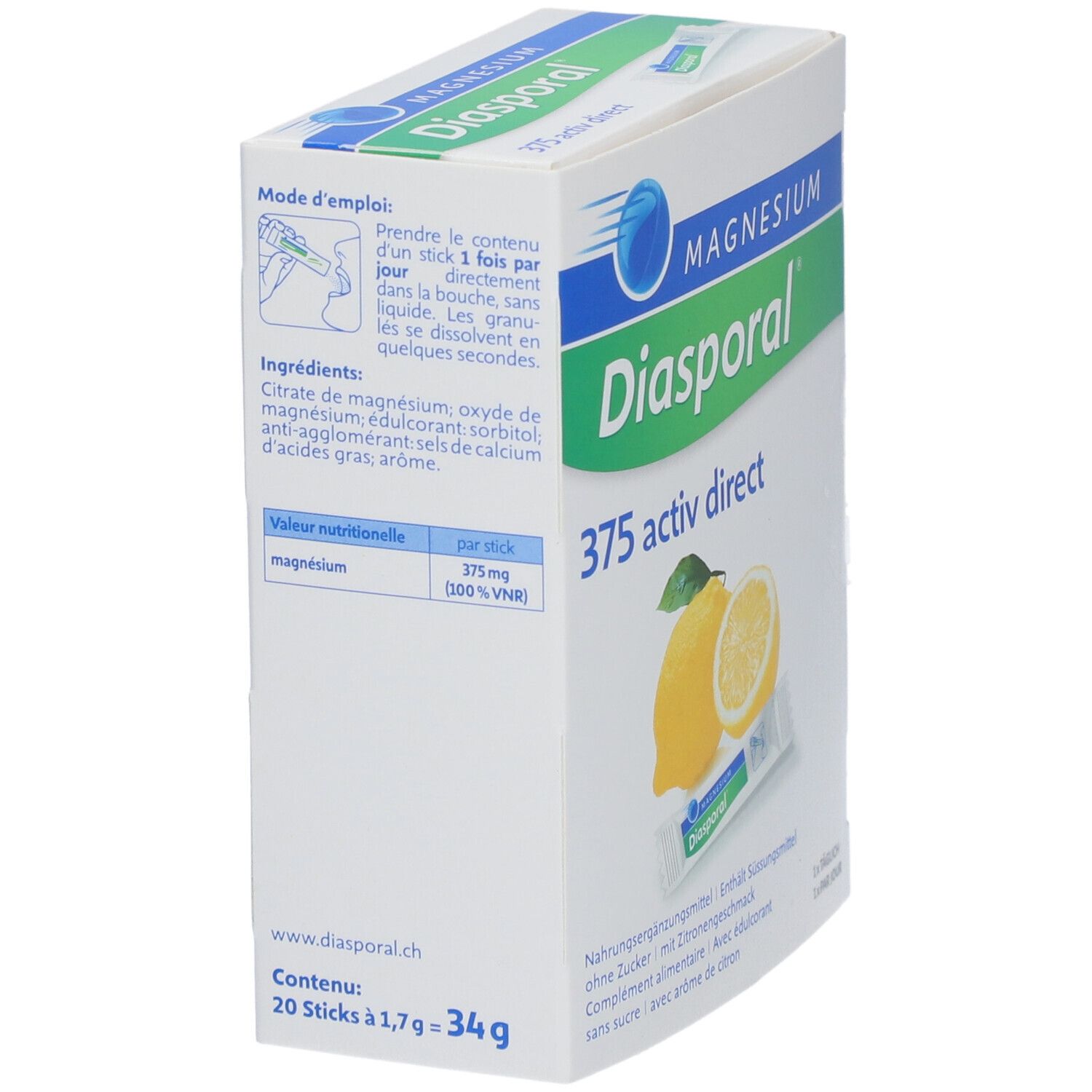 MAGNESIUM Diasporal® 375 Activ direct