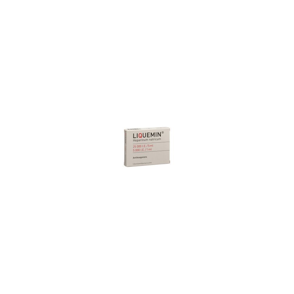 LIQUEMIN Inj Lös 25000 IE/5ml 5 Durchstf 5 ml