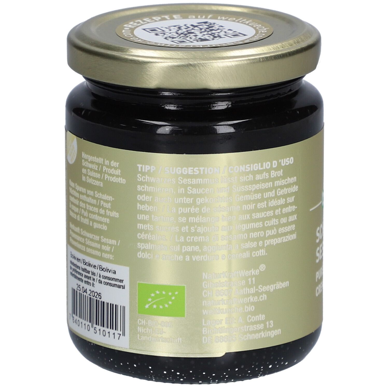 NATURKRAFTWERKE Püree aus schwarzem Bio-Sesam