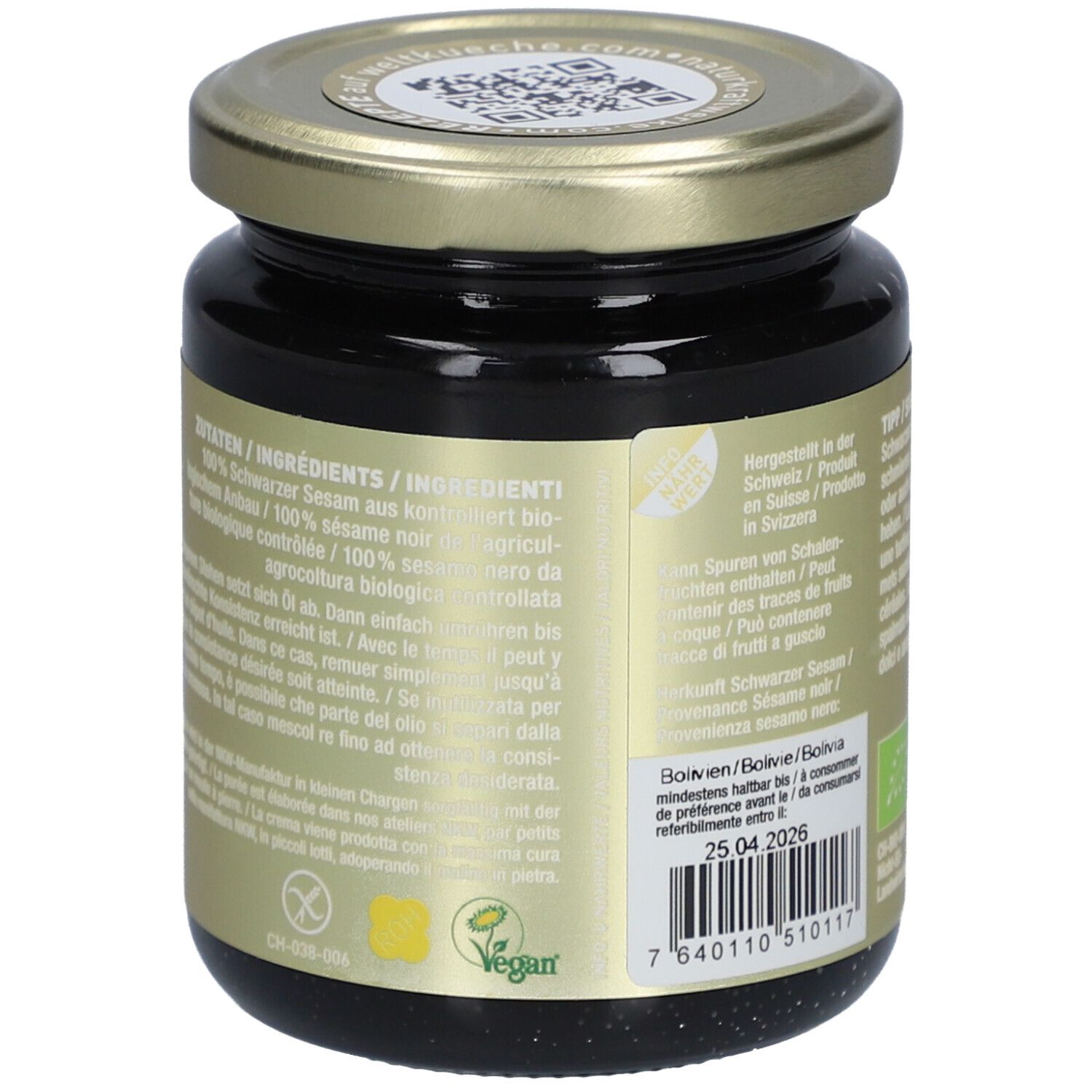 NATURKRAFTWERKE Püree aus schwarzem Bio-Sesam