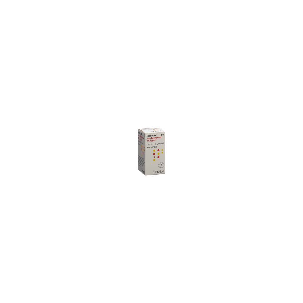 RAPIDOCAIN 20 mg/ml + Epin 12.5 mcg/ml Vial 20 ml