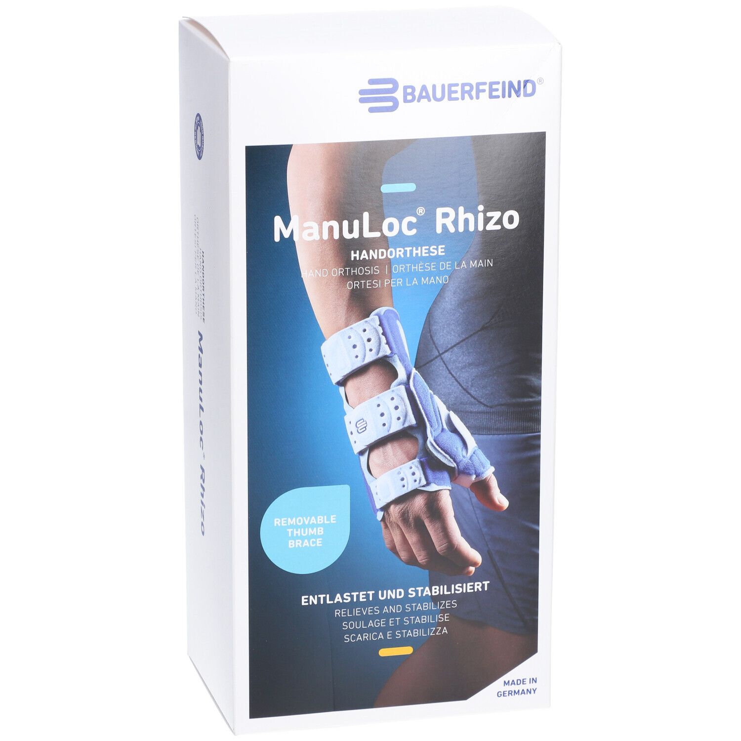 BAUERFEIND Manuloc® Rhizo Orthese Handgelenk-Daumen Stabilisator Größe 1 rechts