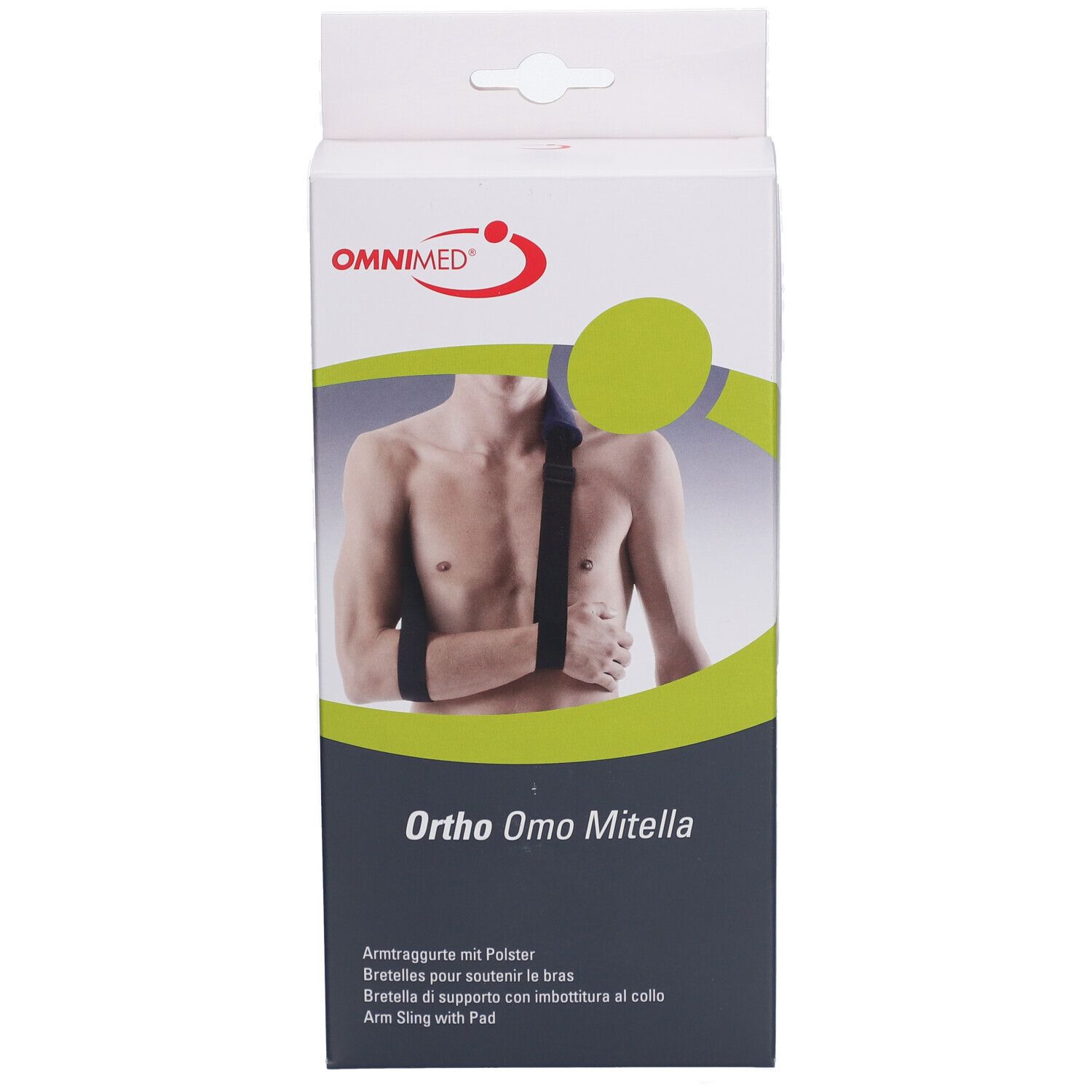 Omnimed Ortho Armschlinge Mitella S-XL gepolstert blau-schwarz