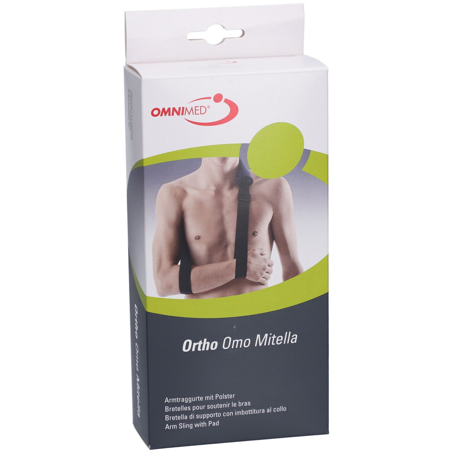 Omnimed Ortho Armschlinge Mitella S-XL gepolstert blau-schwarz