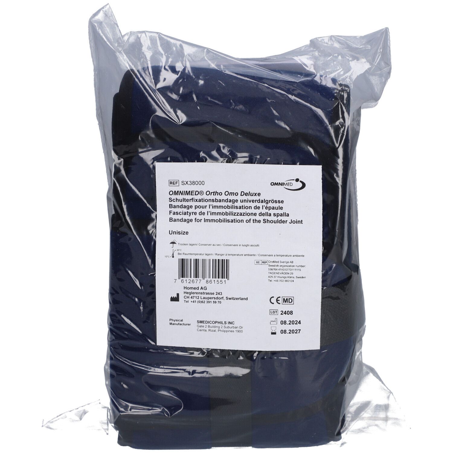 Omnimed Ortho Omo Deluxe Schulterfix blau