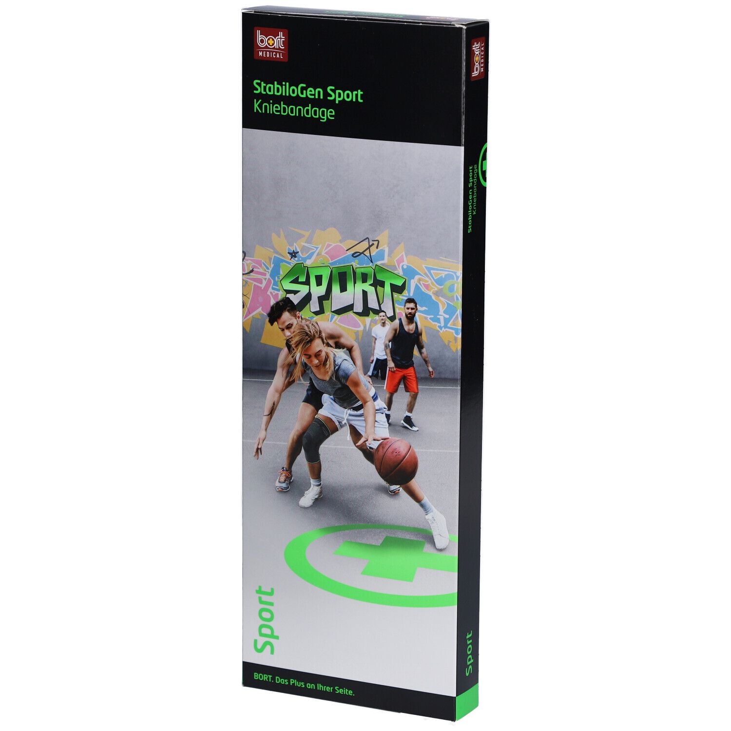 BORT StabiloGen® Sport Kniebandage XL Schwarz-Grün 4