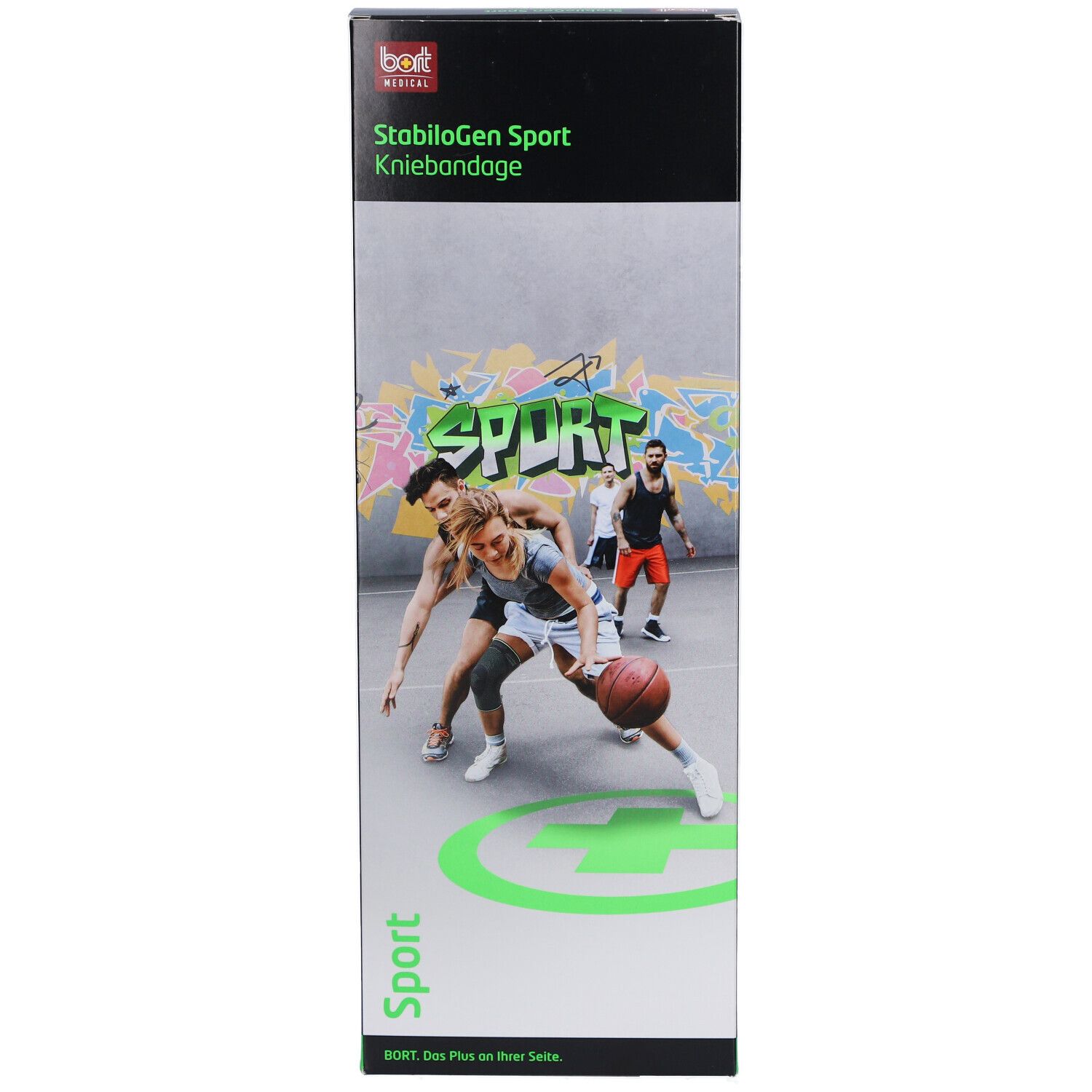 BORT StabiloGen® Sport Kniebandage XL Schwarz-Grün 4