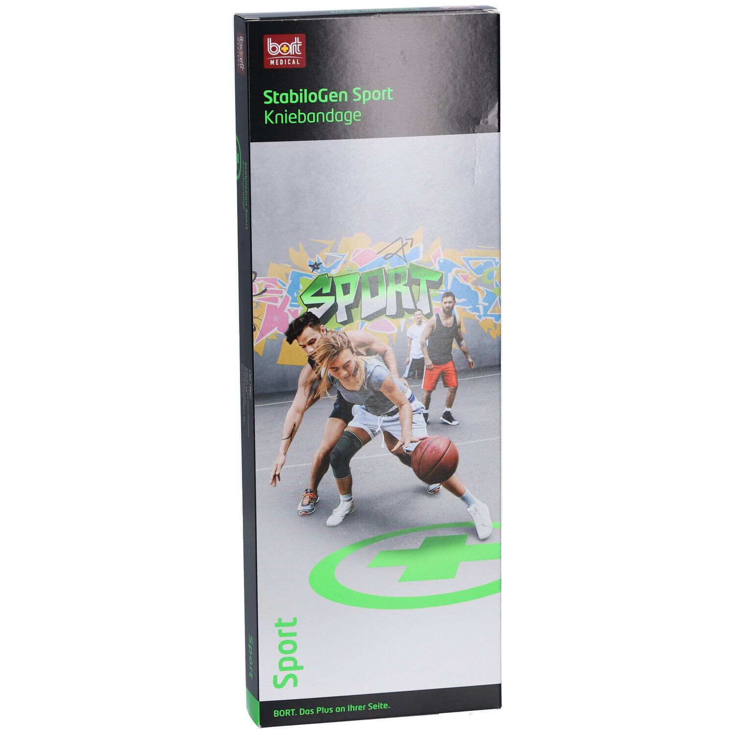 BORT StabiloGen® Sport Kniebandage XL Schwarz-Grün 4