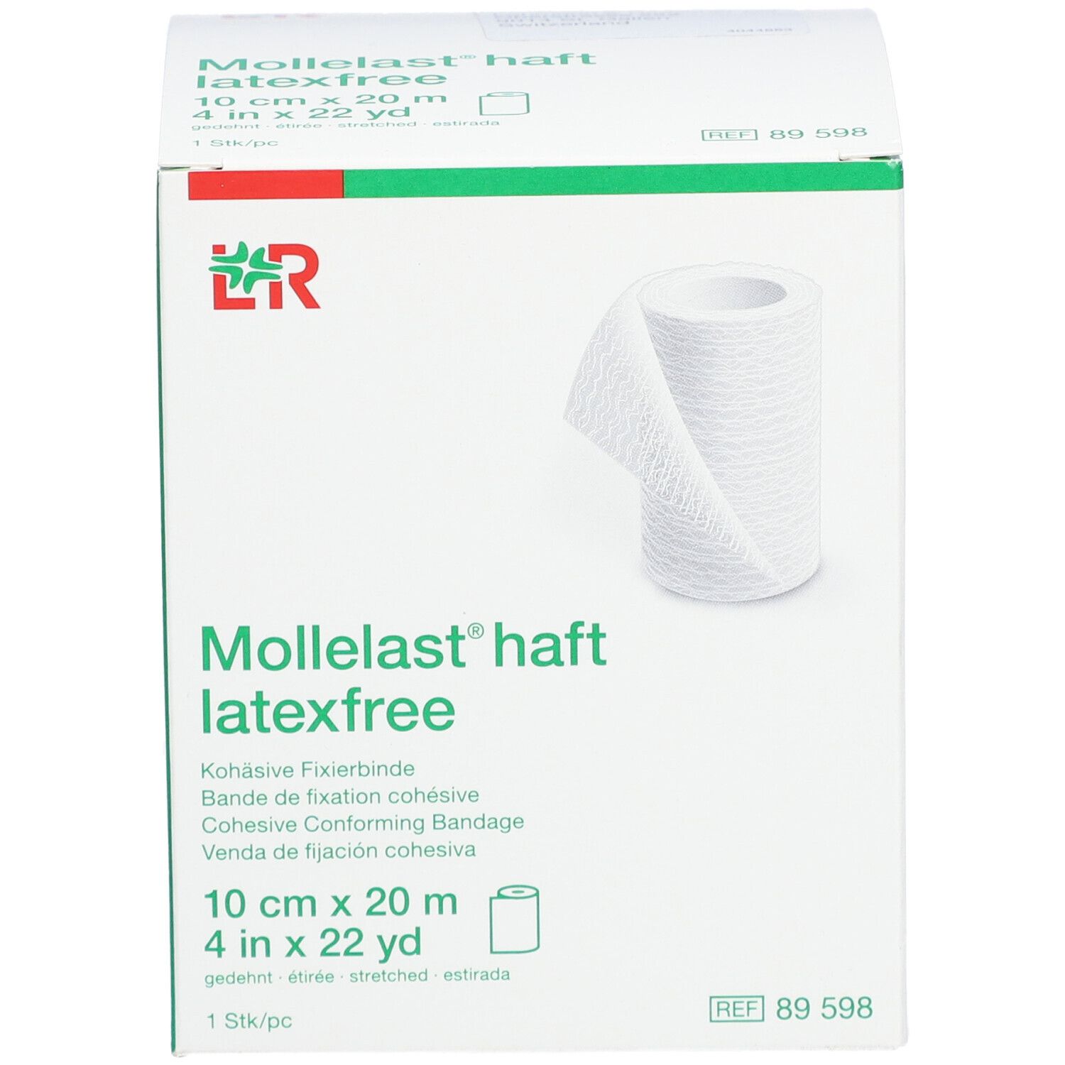 L&R Mollelast® Haft Bande de fixation cohésive 10 cm x 20 m