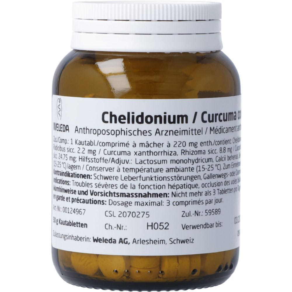 WELEDA Chelidonium/Curcuma comp Kautabl 50 g