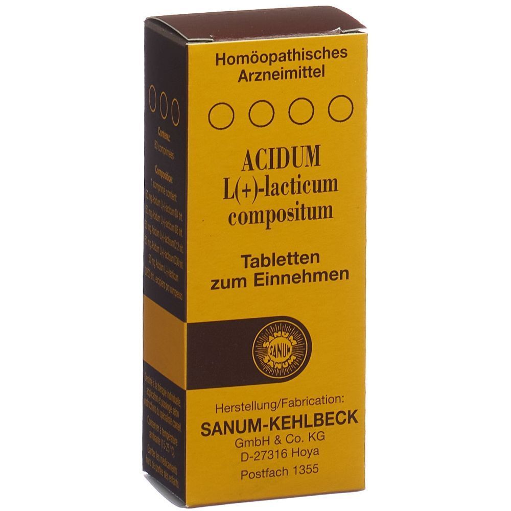 SANUM Acidum L(+)lacticum comp Tabl 80 Stk