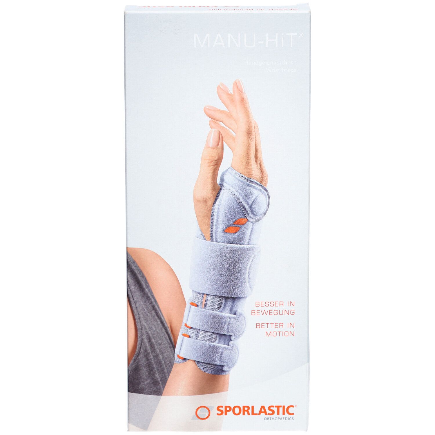 SPORLASTIC Manu Hit Handgelenkorthese Größe L 18cm Links Platinum