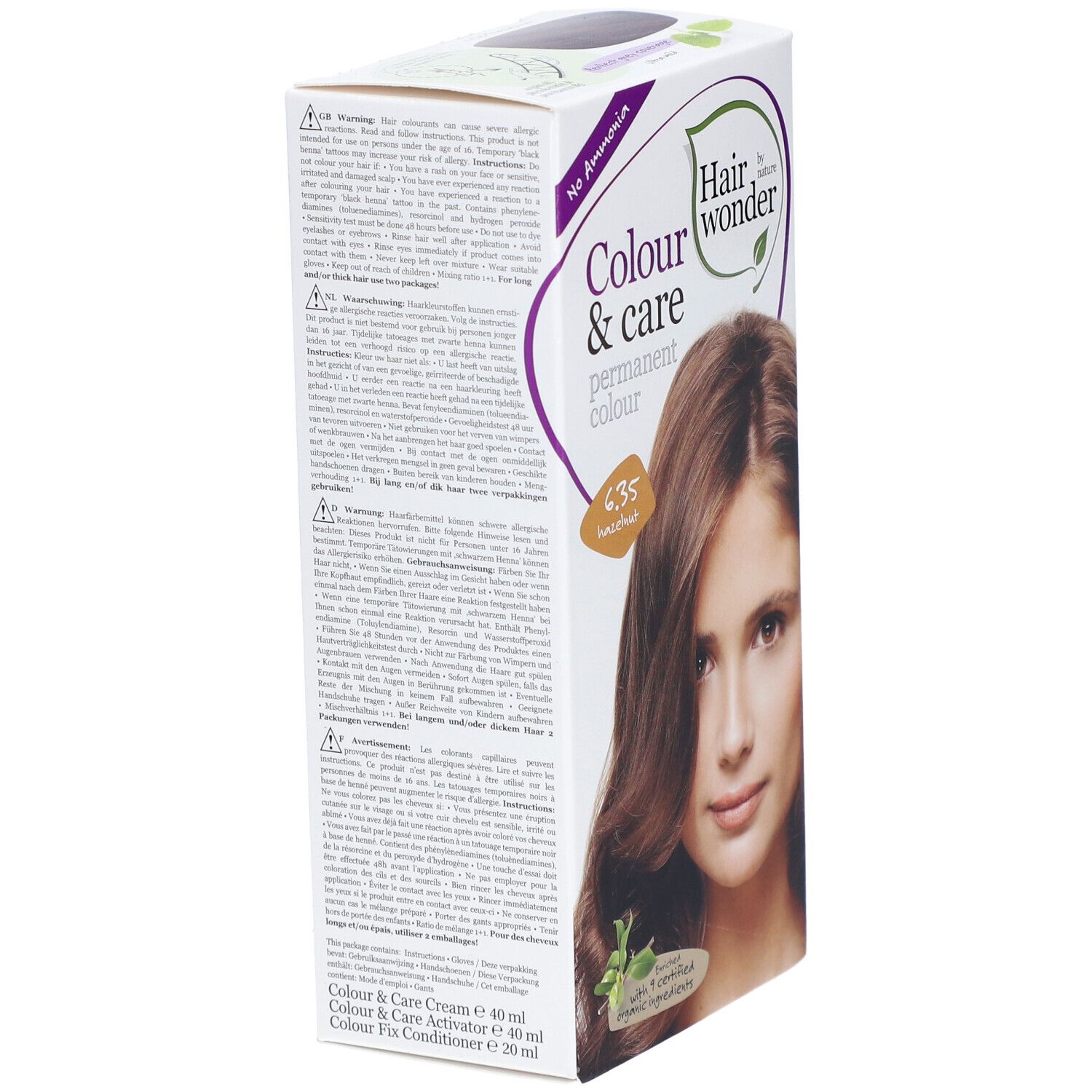 HENNA Hairwonder Colour & Care 6.35 haselnuss