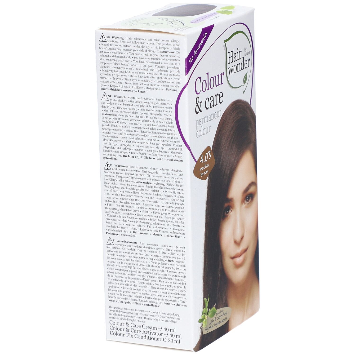 HENNA Hairwonder Colour & Care 4.03 Mokkabraun