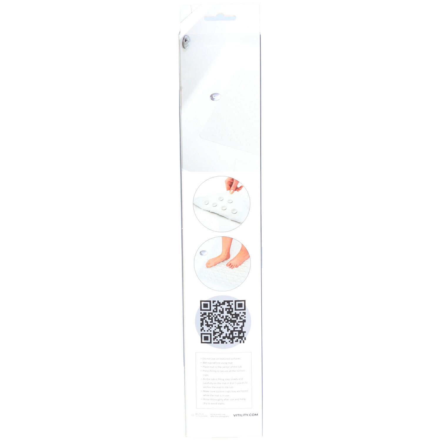 VITILITY Tapis antidérapant pour baignoire 40x70 cm