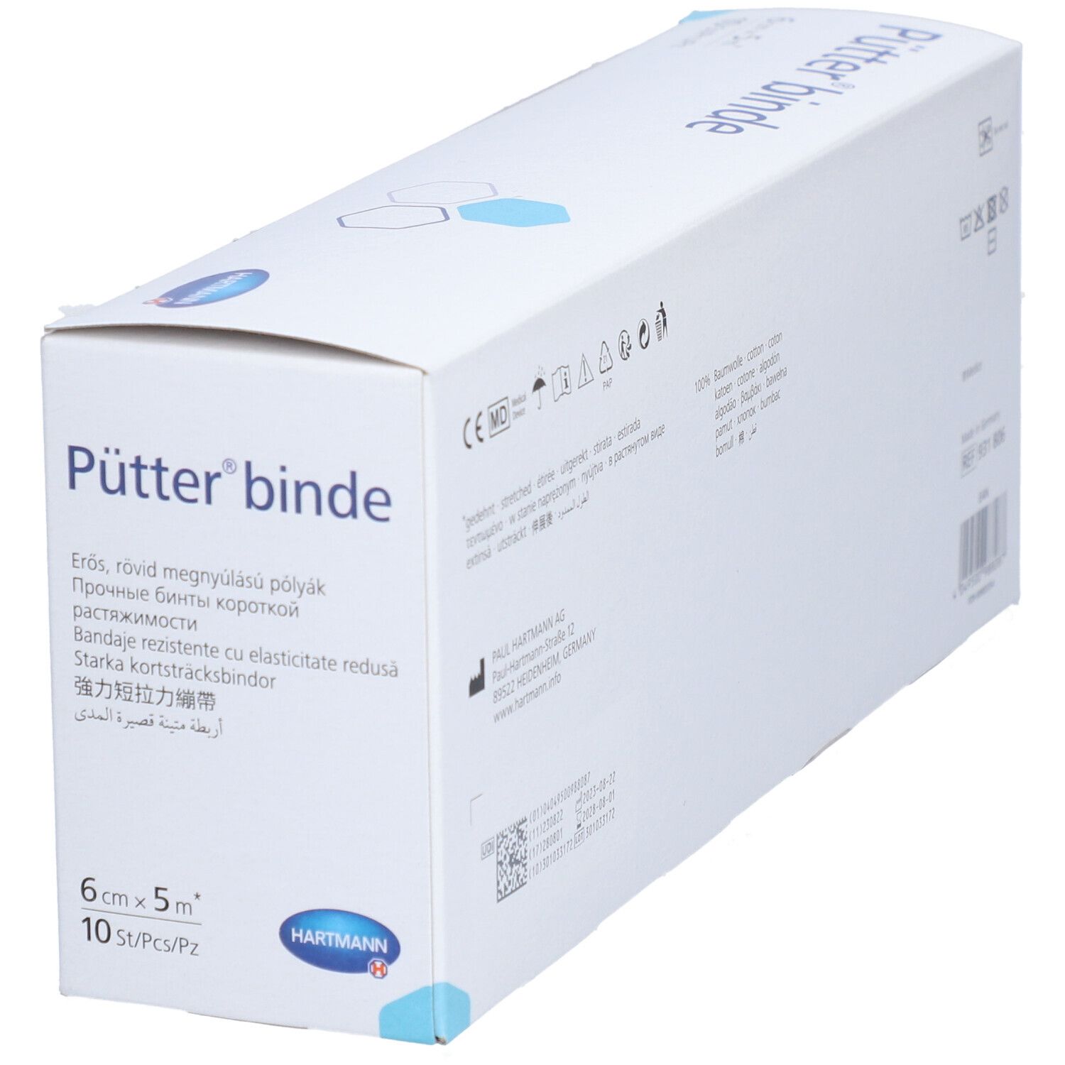 HARTMANN Pütter® Bande de contention 6 cm x 5 m