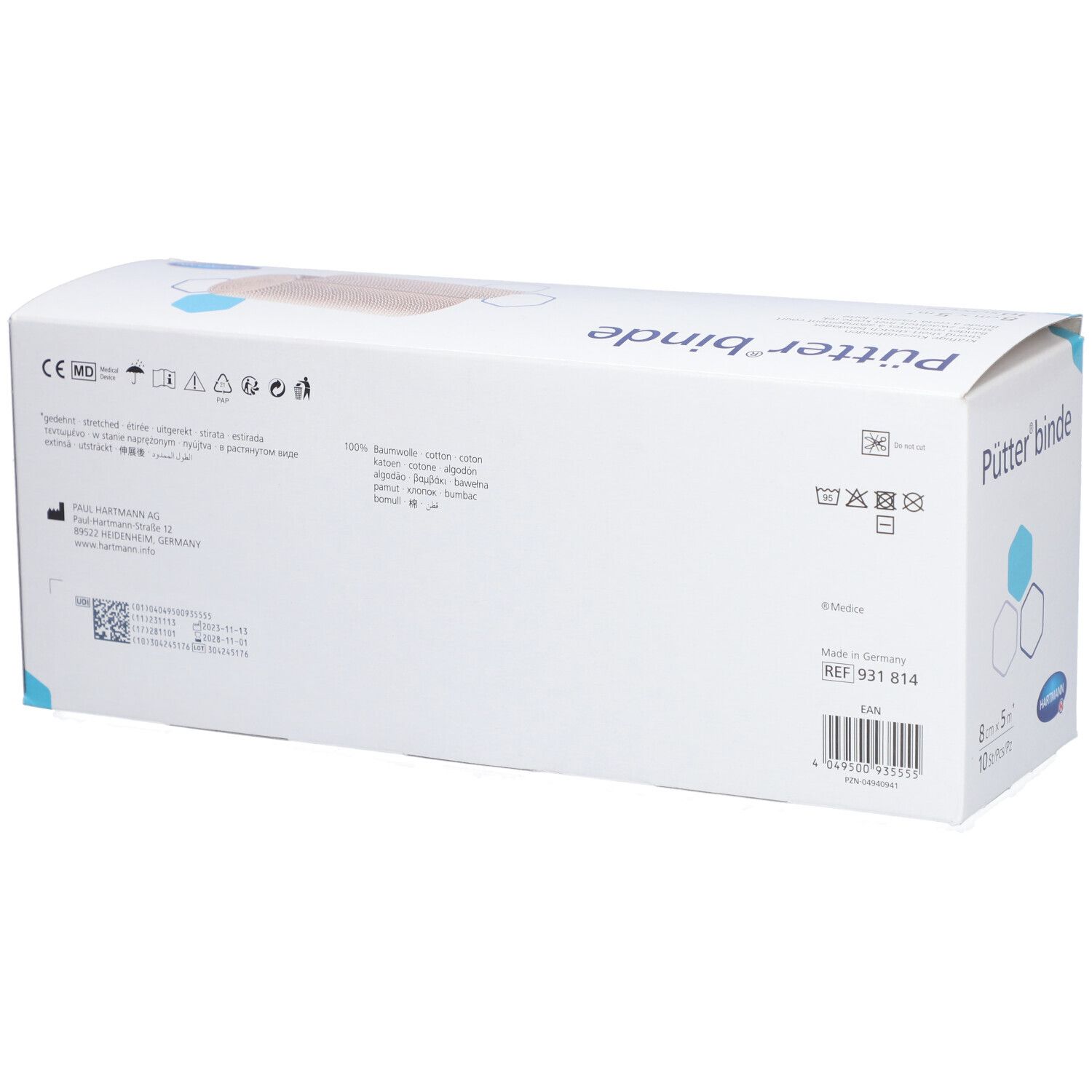 HARTMANN Pütter® Bande de contention 8 cm x 5 m