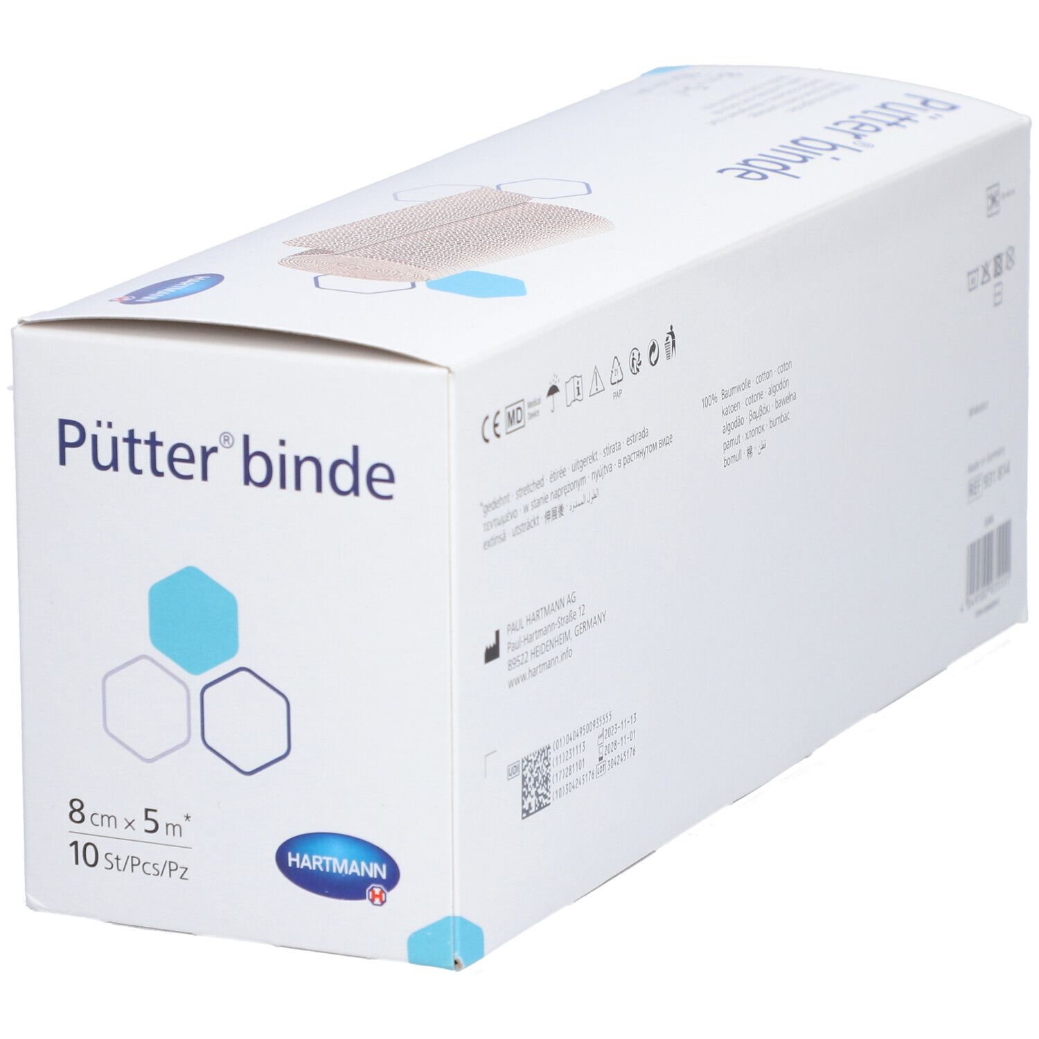 HARTMANN Pütter® Bande de contention 8 cm x 5 m