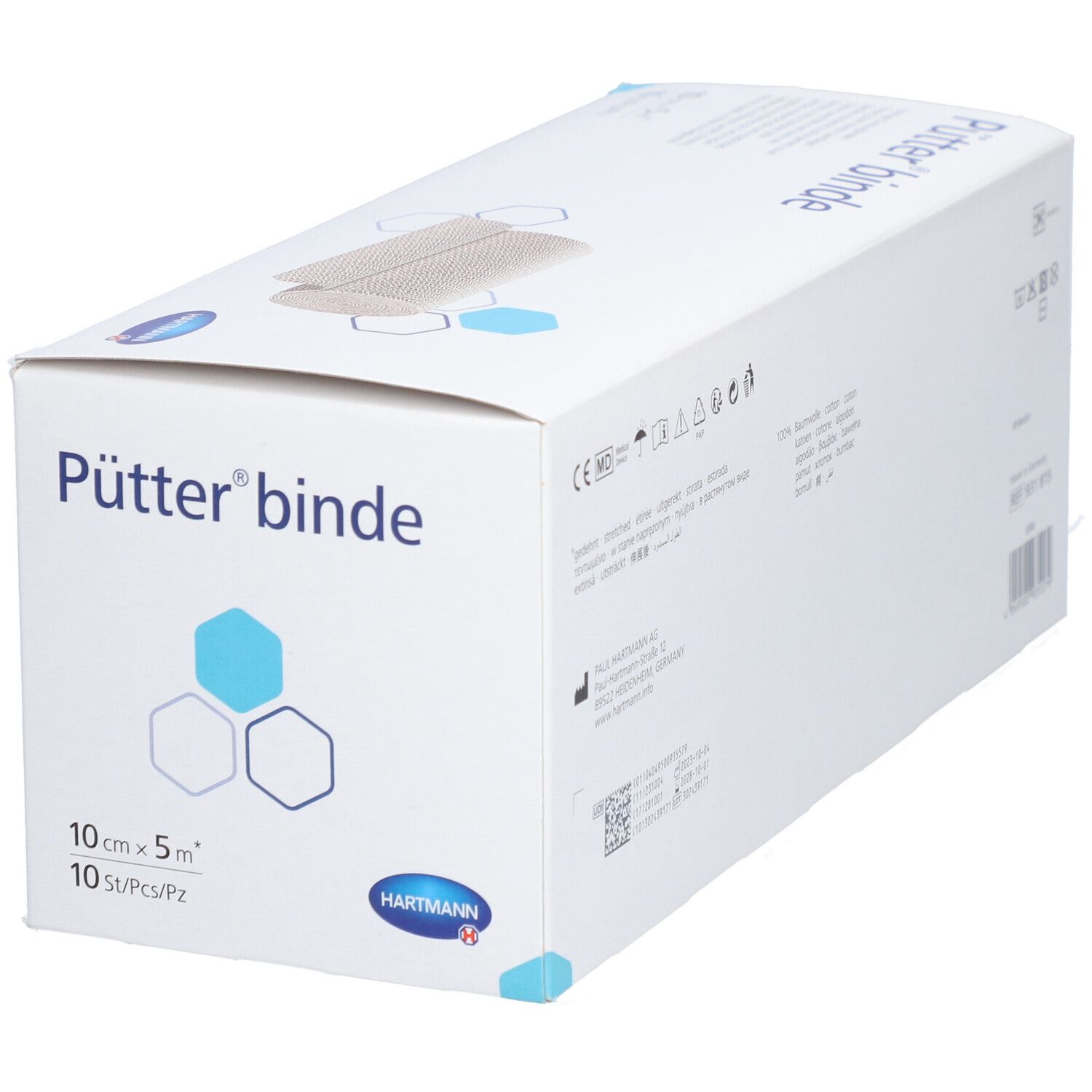 HARTMANN Pütter® Bande de contention 10 cm x 5 m