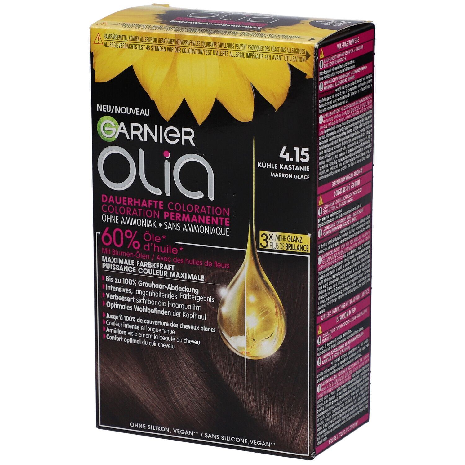GARNIER Olia Coloration permanente 4.15 Marron glacé