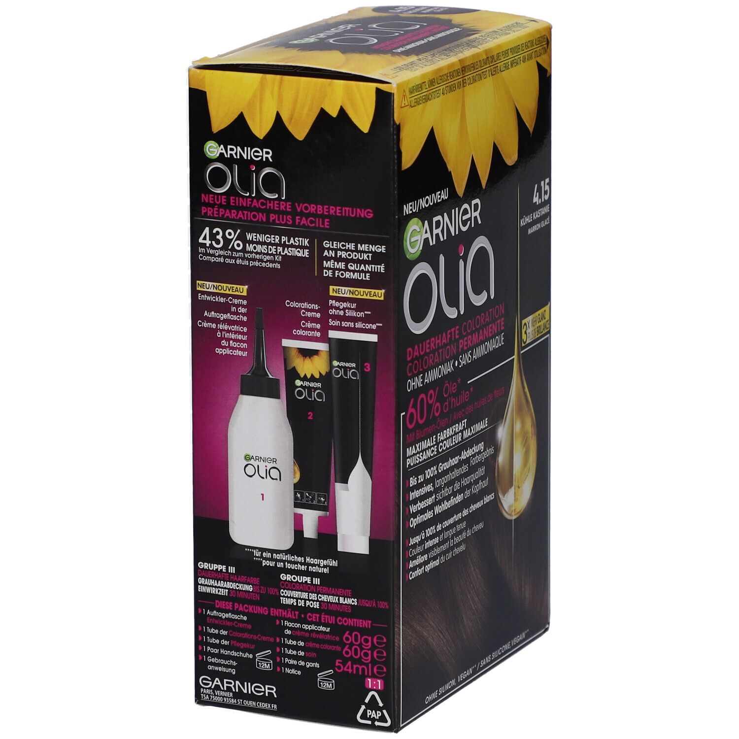 GARNIER Olia Coloration permanente 4.15 Marron glacé