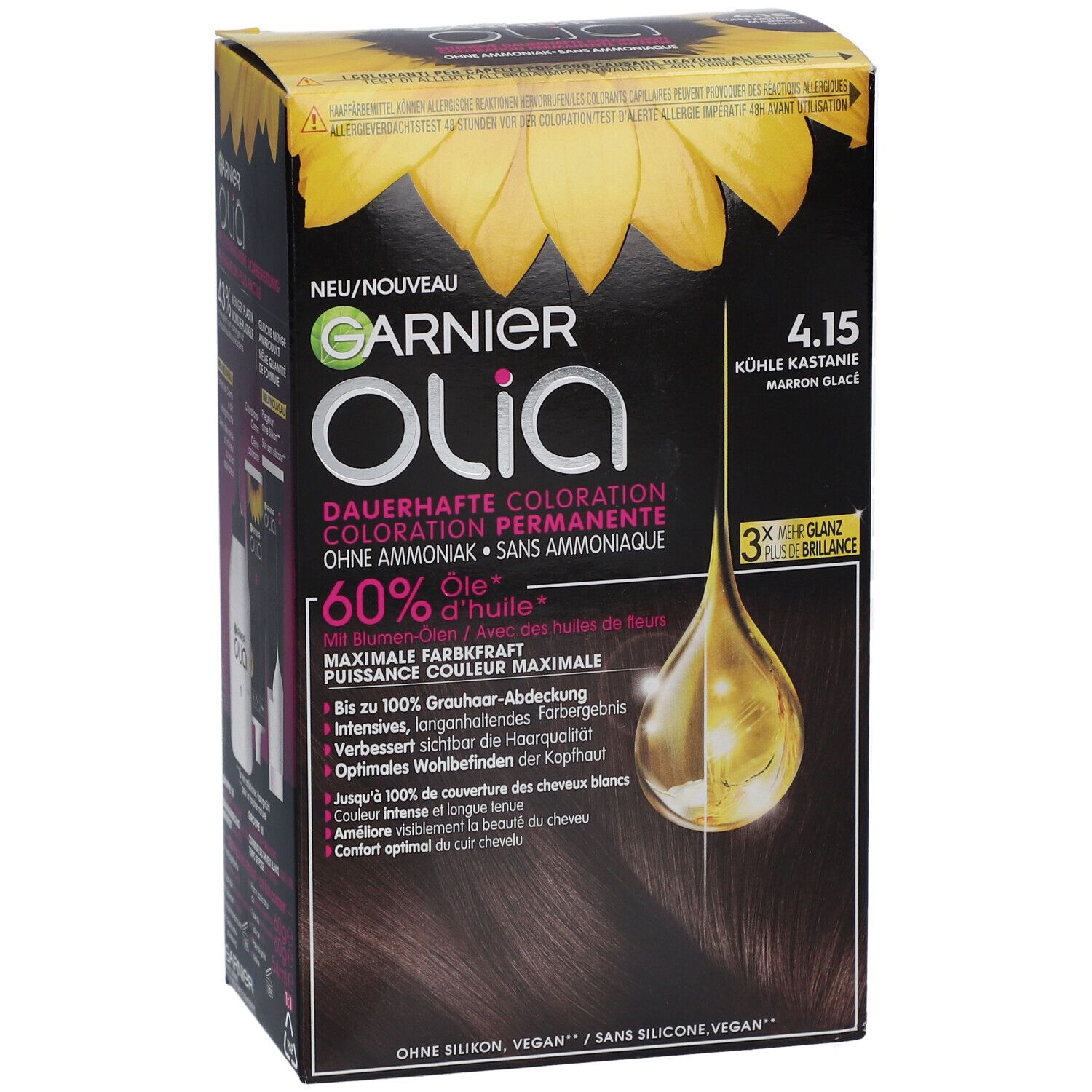 GARNIER Olia Coloration permanente 4.15 Marron glacé