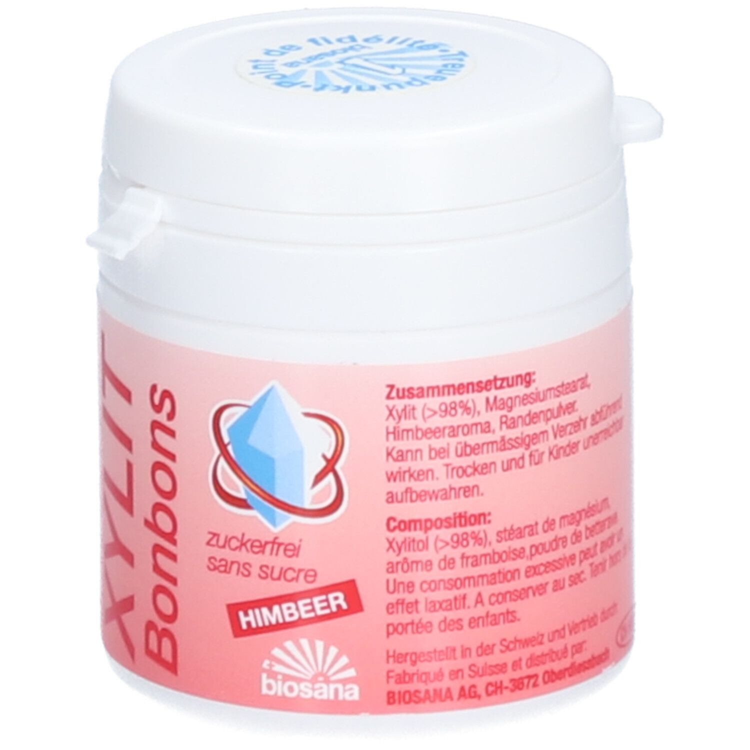 BIOSANA Xylit Bonbons Himbeer 80 Stk