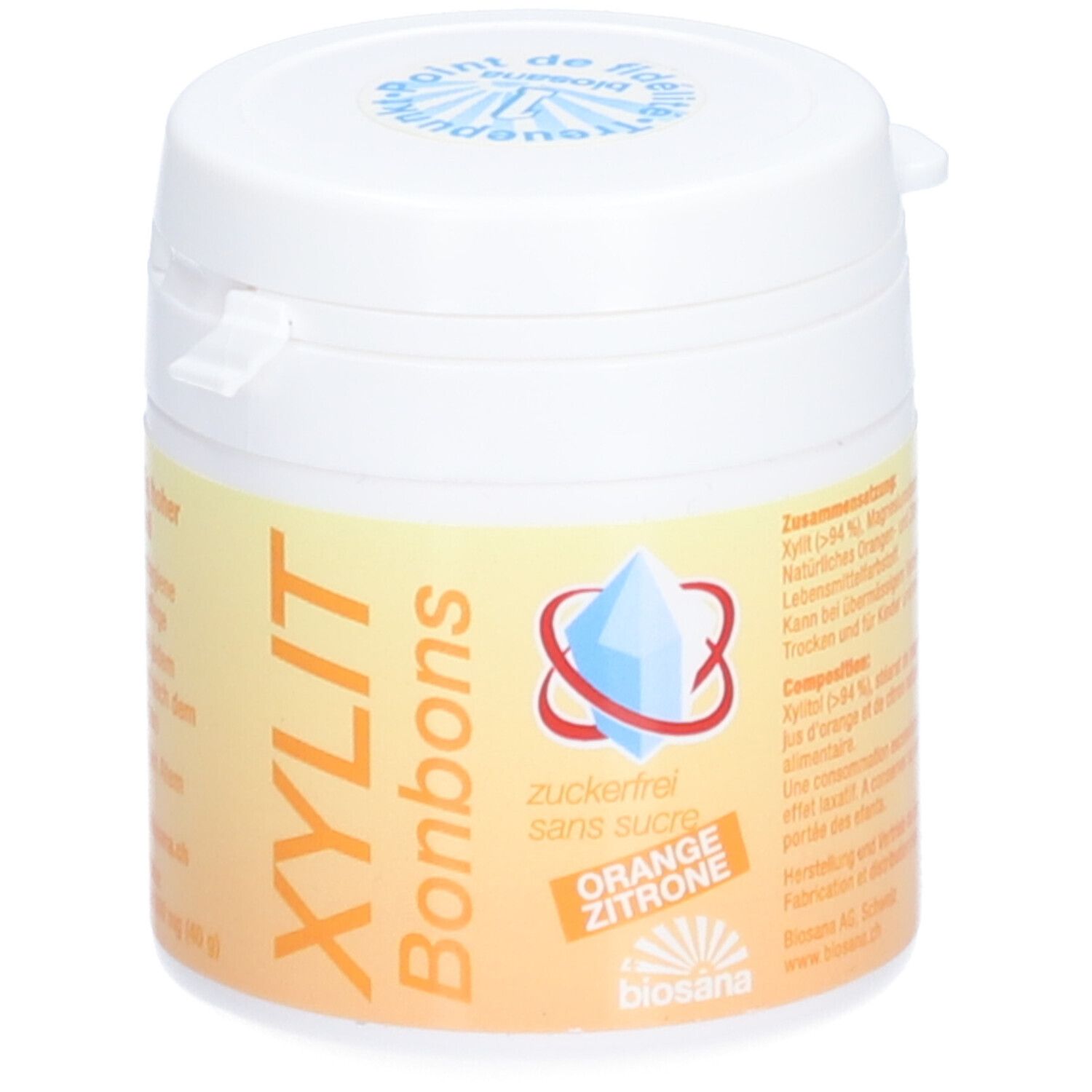 BIOSANA Xylit Bonbons Orange/Zitrone 80 Stk