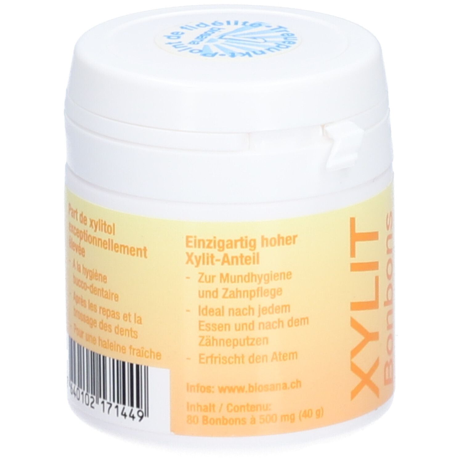 BIOSANA Xylit Bonbons Orange/Zitrone 80 Stk