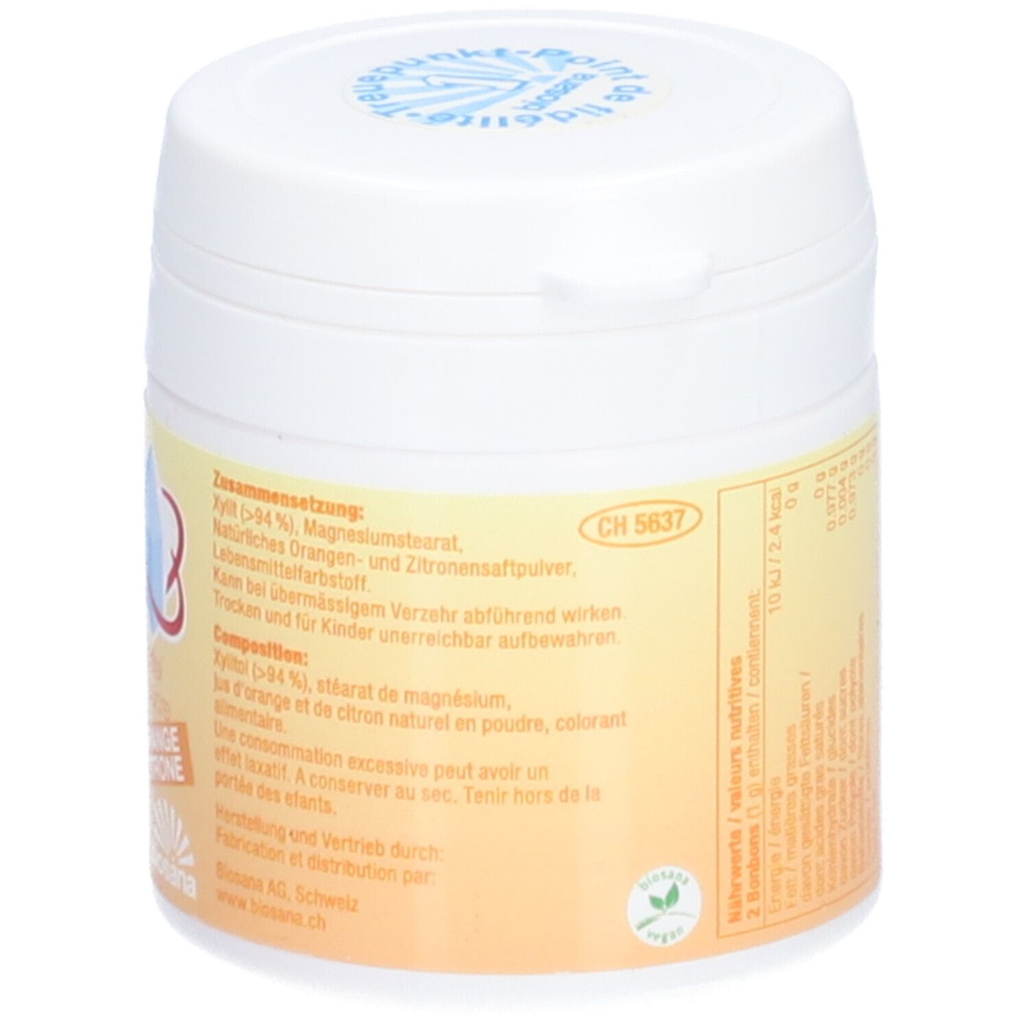 BIOSANA Xylit Bonbons Orange/Zitrone 80 Stk