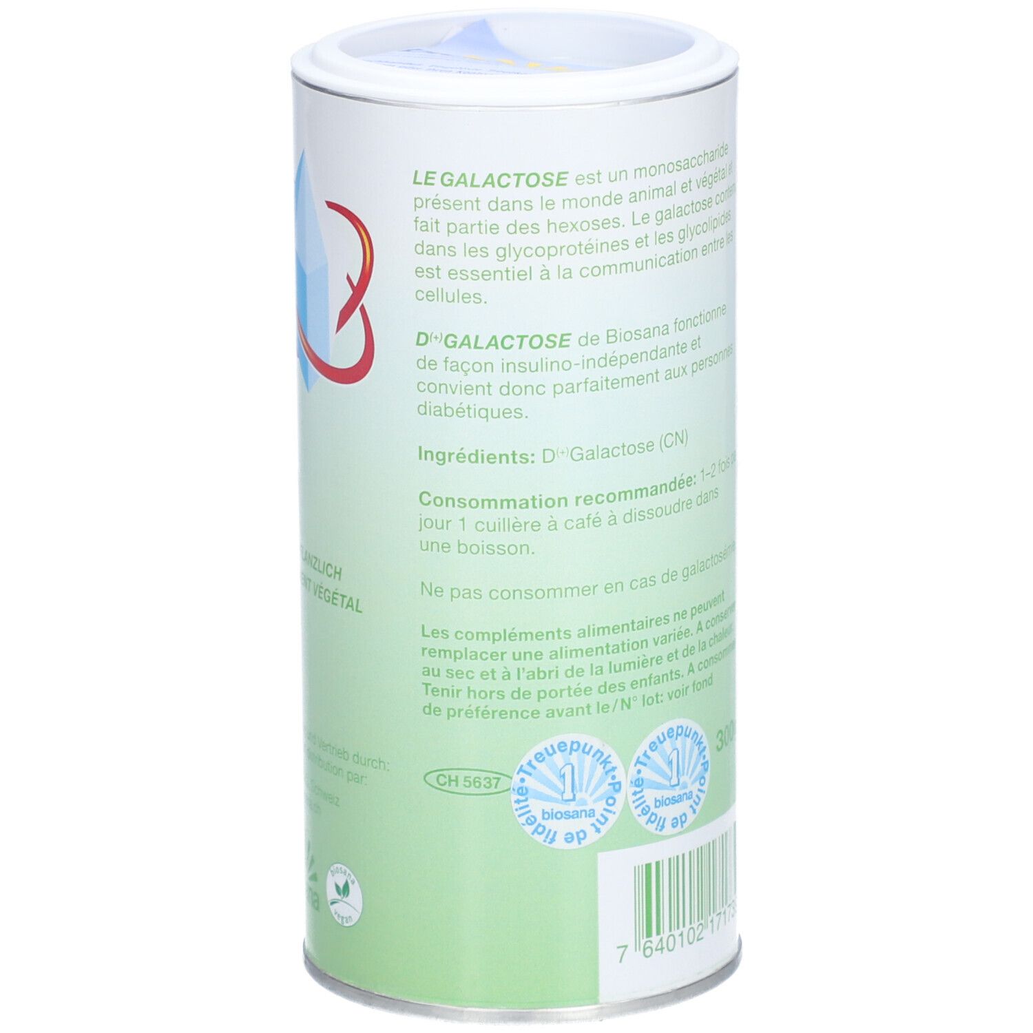 BIOSANA D(+)Galactose Plv rein pflanzlich 300 g