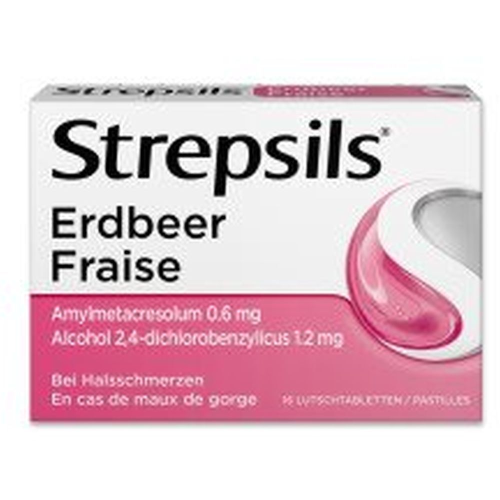 STREPSILS Lutschtabl Erdbeer 16 Stk