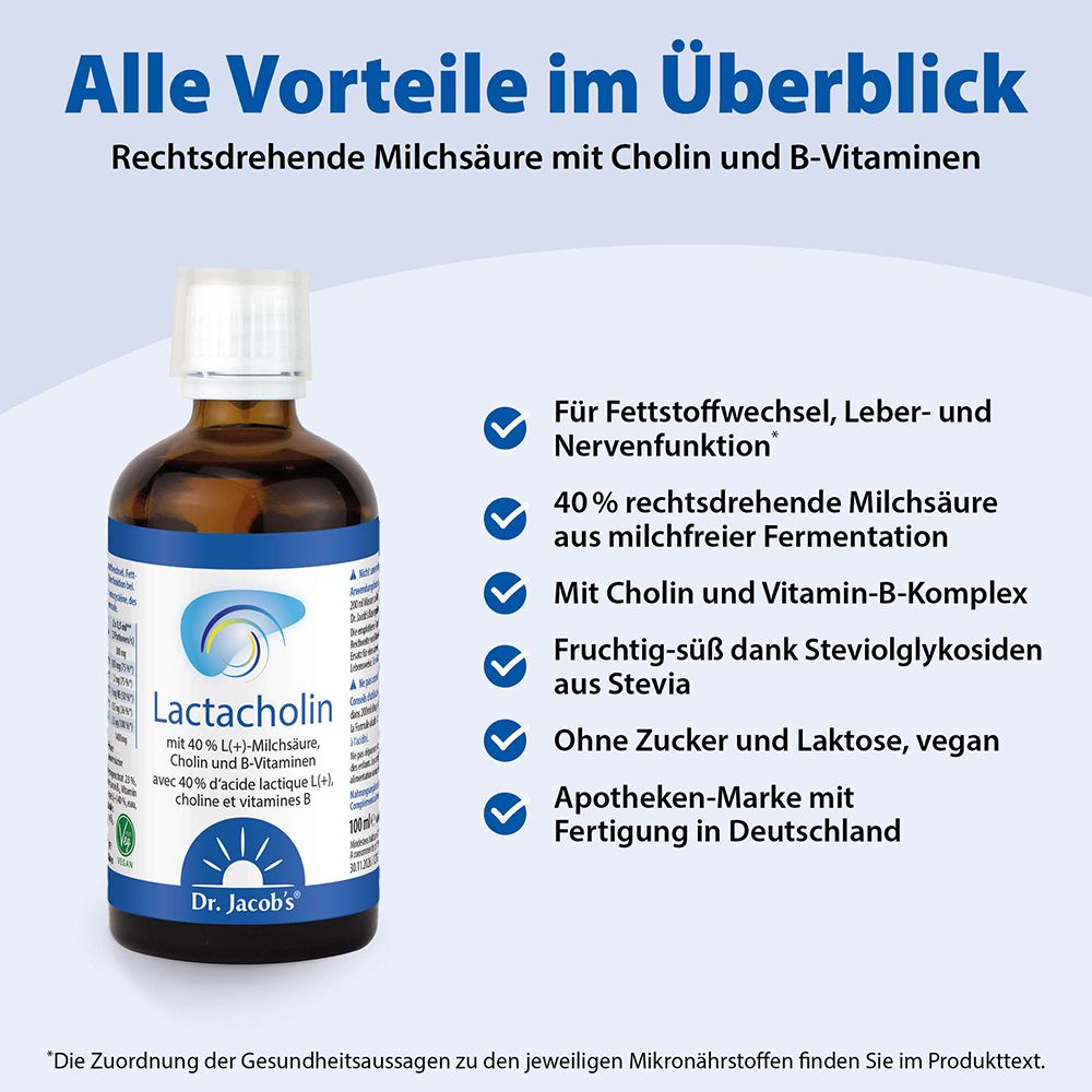 Dr. Jacob's LactaCholin Milchsäure Vitamin-B-Komplex Cholin