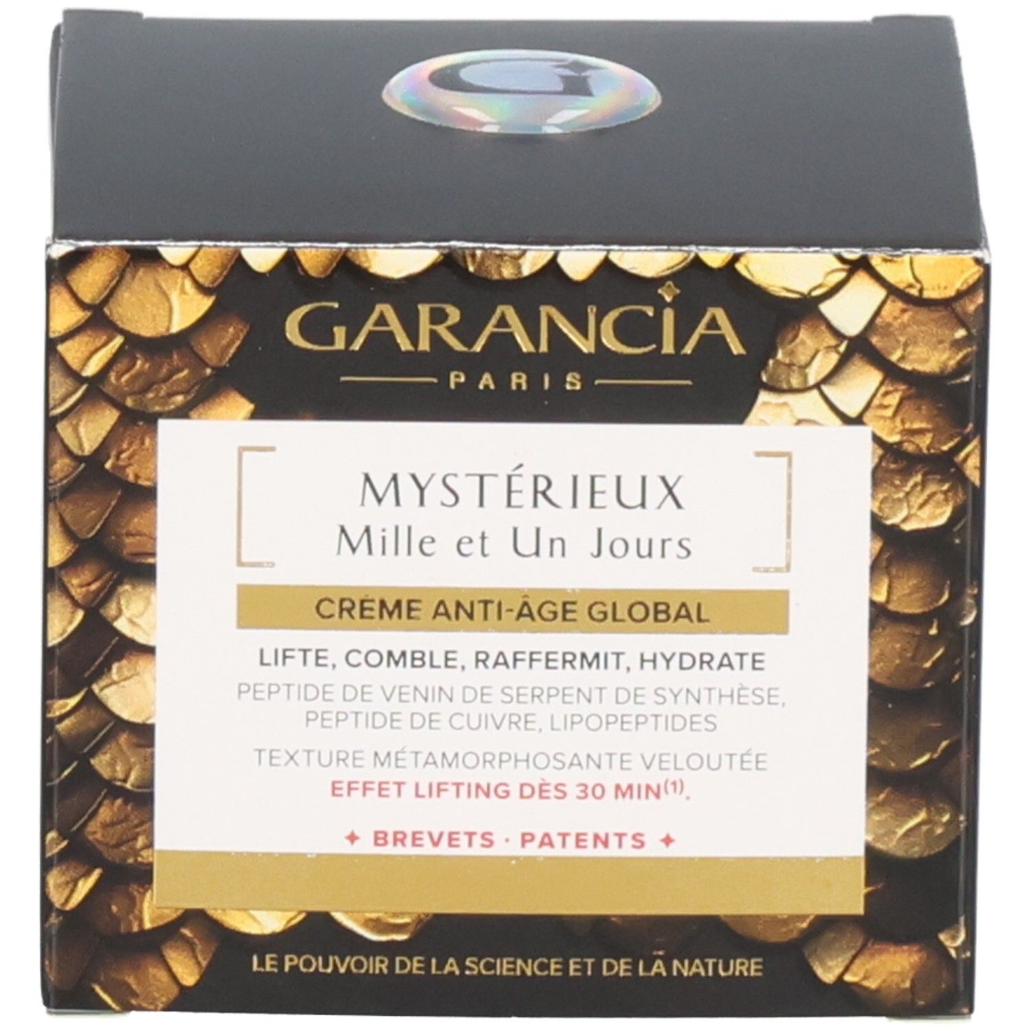 Verpackung und Tiegel GARANCIA Mystérieux Mille et Un Jours Creme Anti-Age Global.