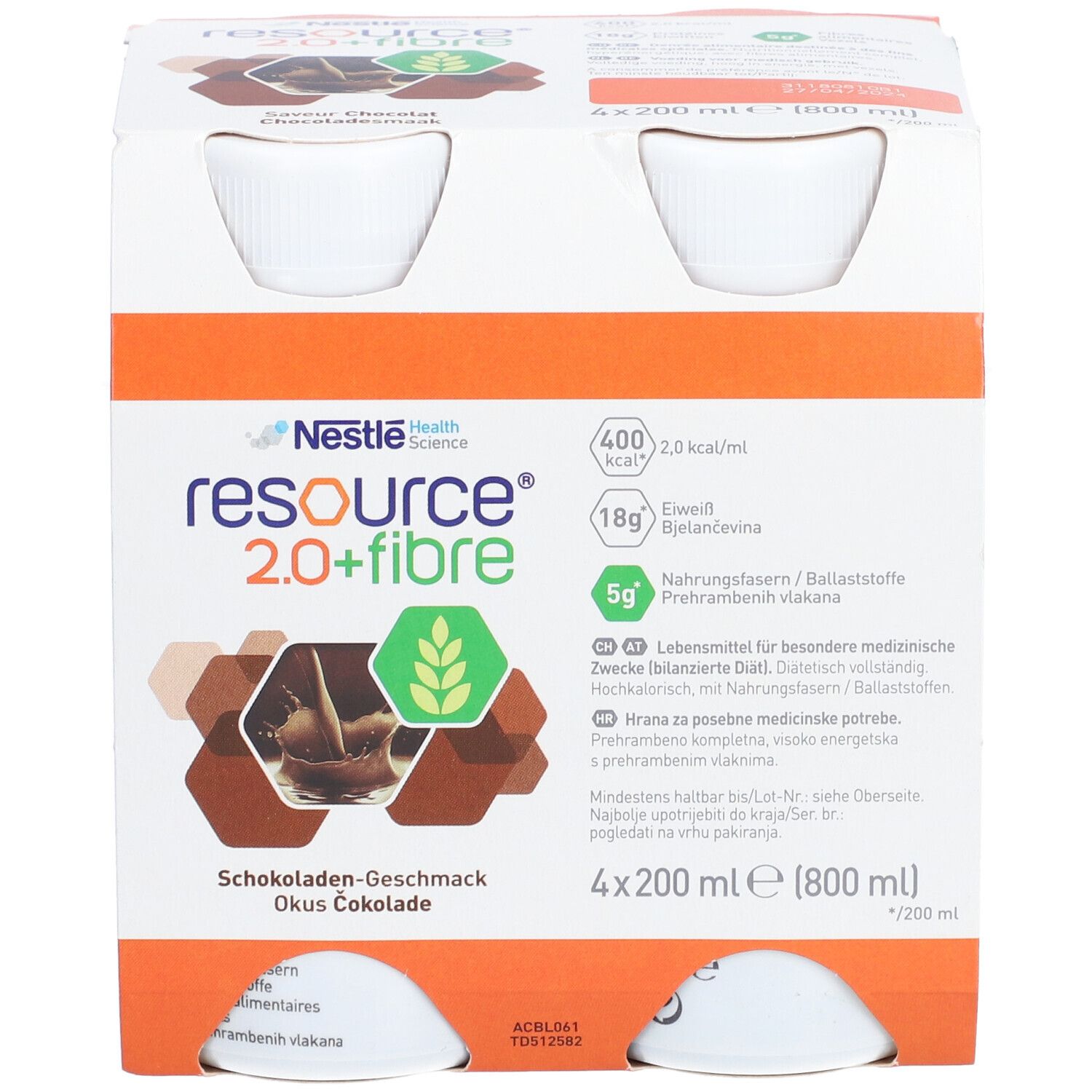 NESTLE RESOURCE® 2.0 + fibre Schokolade