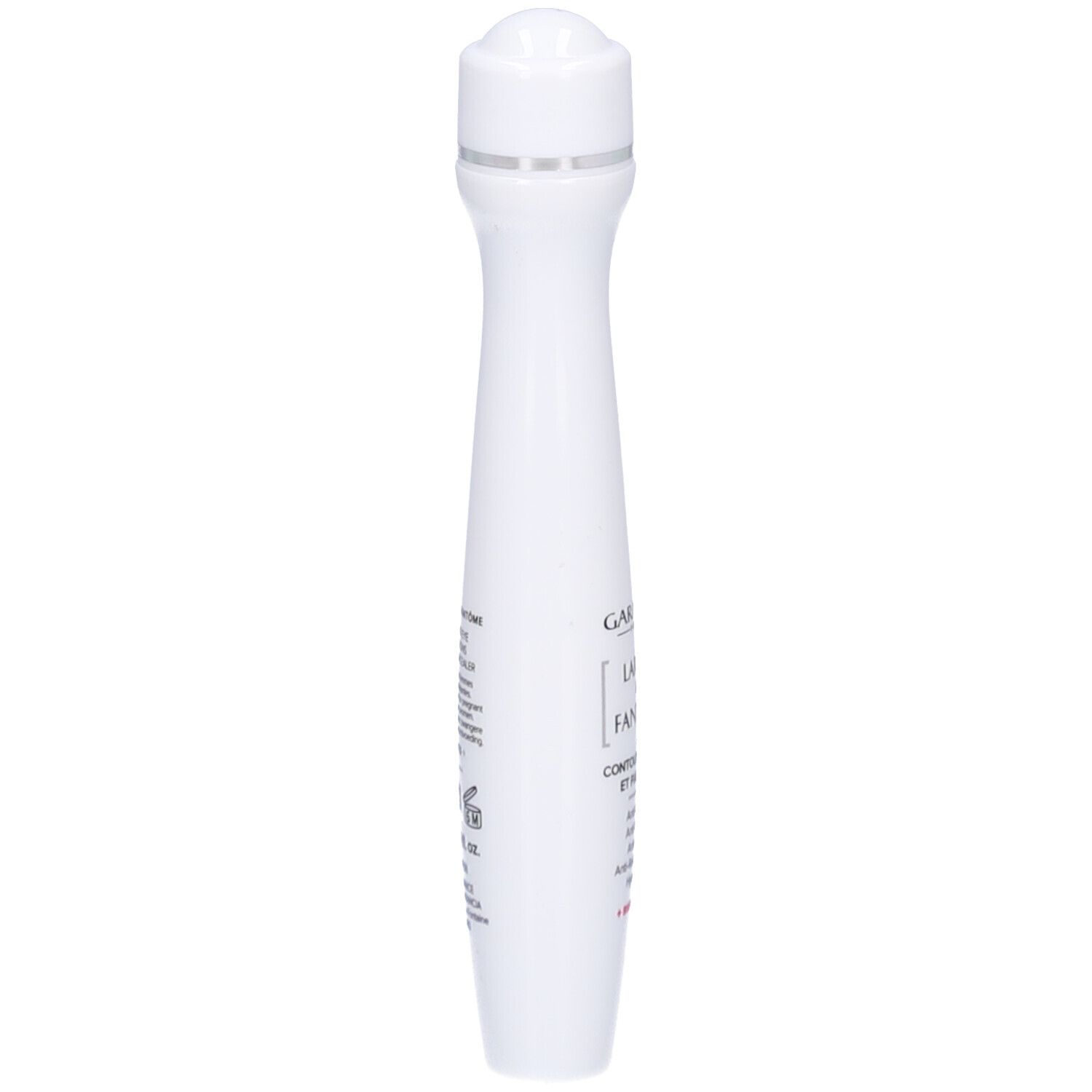 Roll-on blanc pour le contour des yeux. Inscription: GARANCIA, LARMES de FANTÔME, CONTOUR DES YEUX ET PAUPIÈRES.