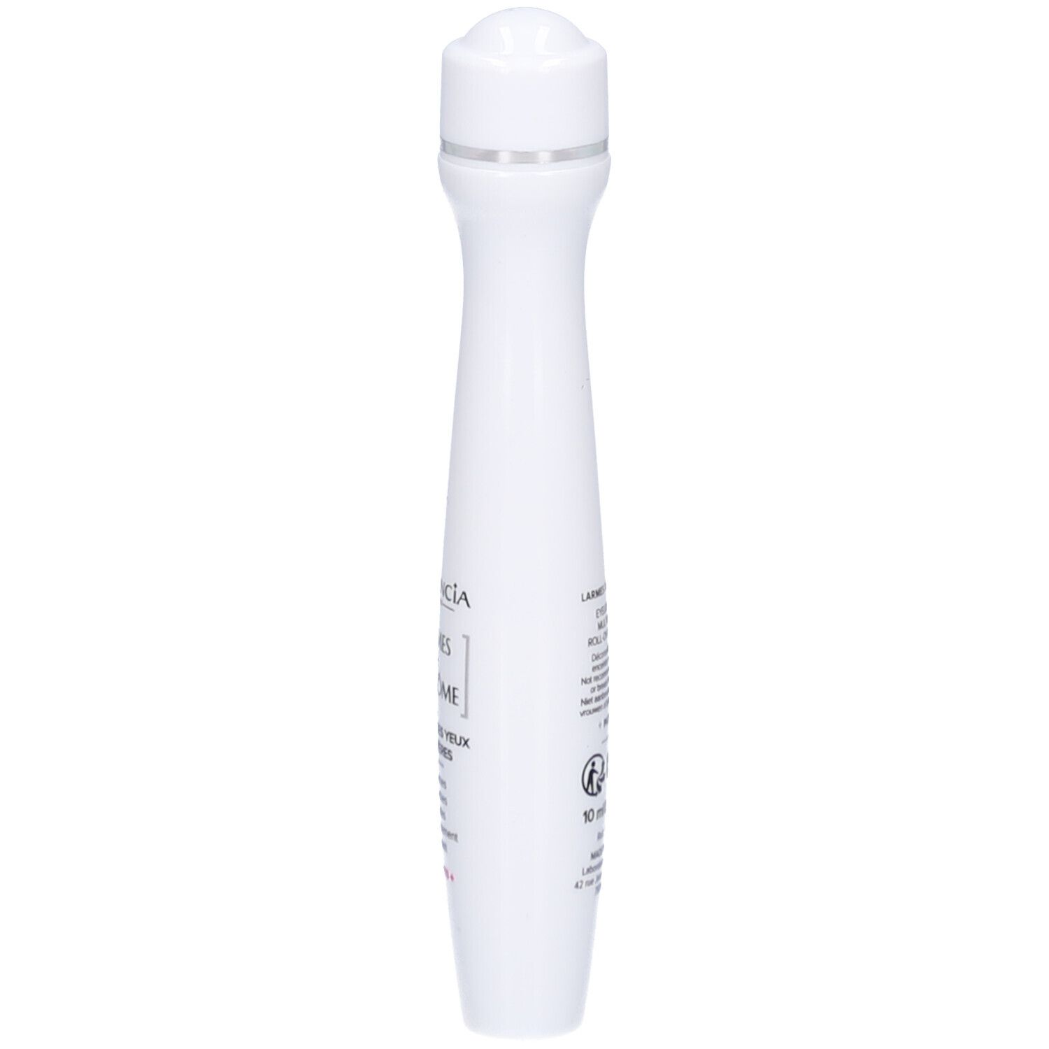 Roll-on blanc pour le contour des yeux. Inscription: GARANCIA, LARMES de FANTÔME, 10 ml, MADE IN FRANCE.