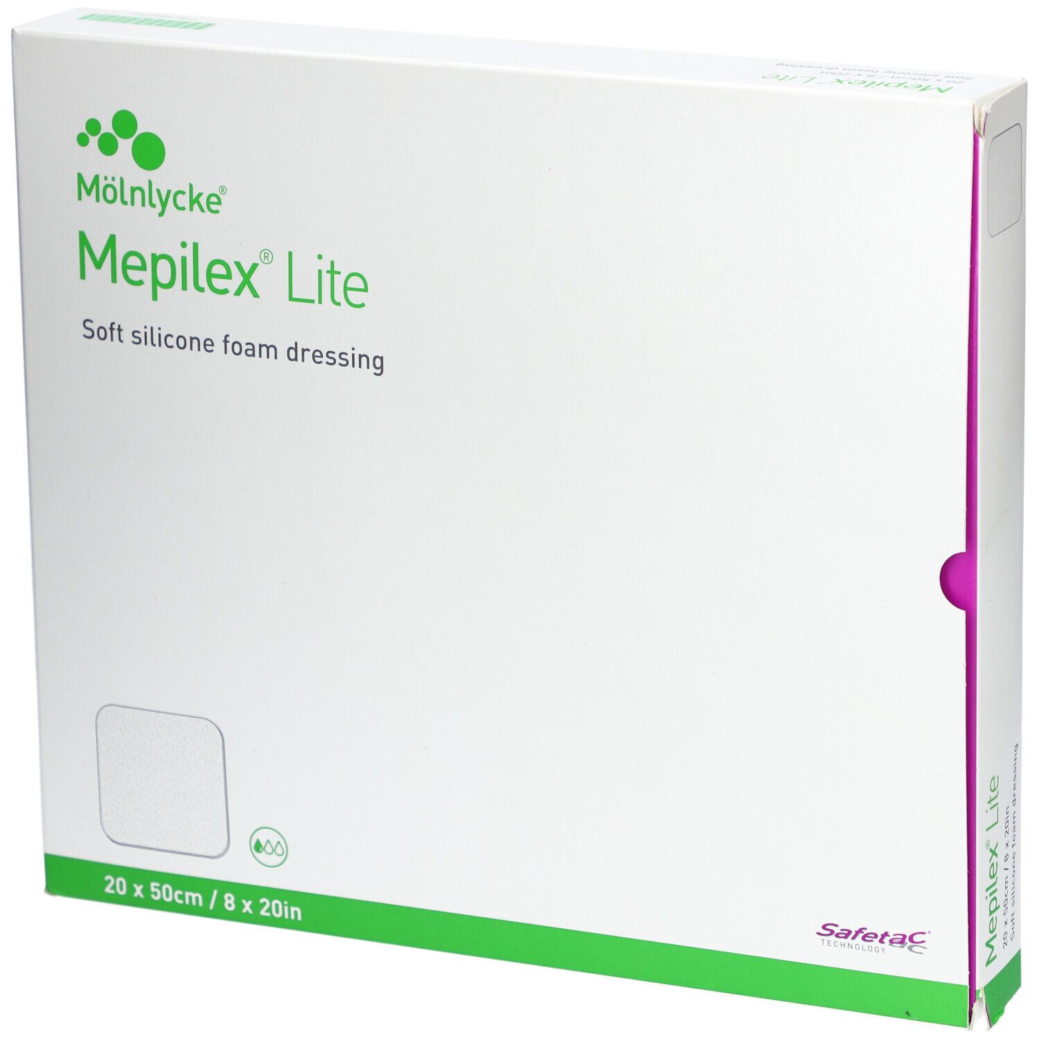 MÖLNLYCKE® Mepilex® Lite - Pansement Hydrocellulaire Siliconé 20 x 50 cm