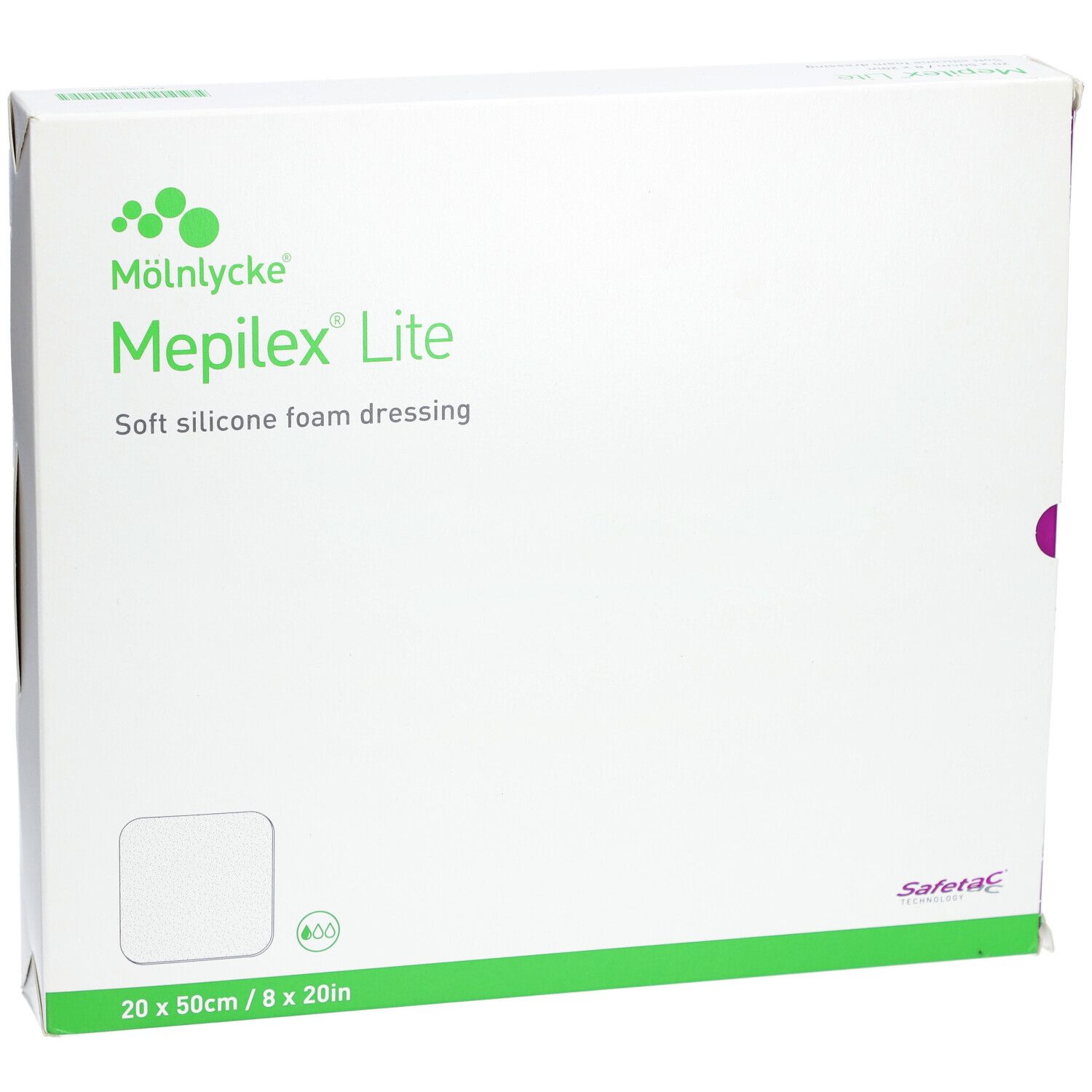 MÖLNLYCKE® Mepilex® Lite - Pansement Hydrocellulaire Siliconé 20 x 50 cm