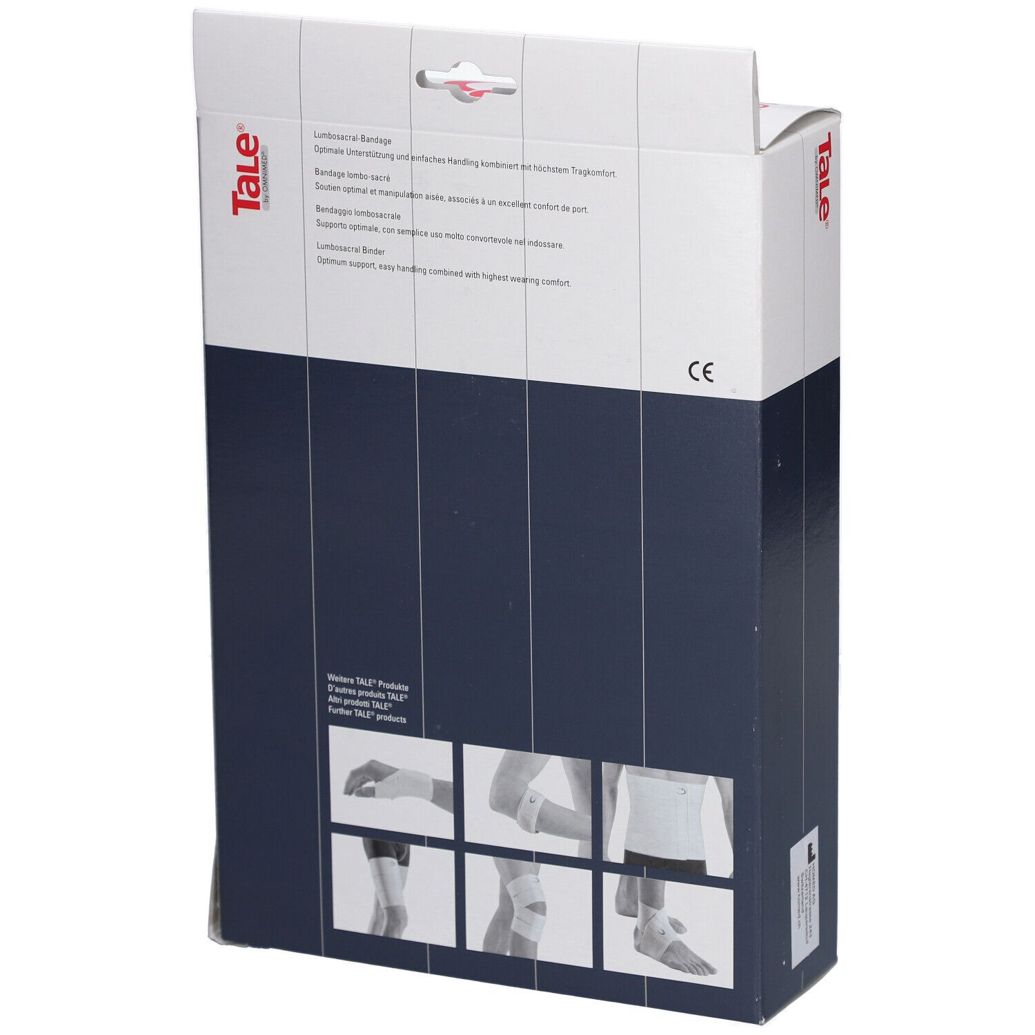 Tale® Lumbosakralbandage 22,5/<111-150cm Pelotte weiß