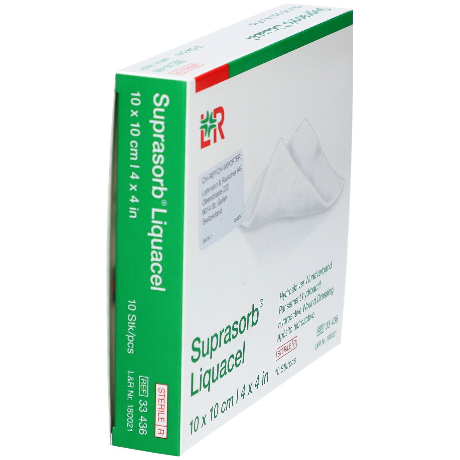 L&R Suprasorb Liquacel  Pansement hydroactif 10 x 10cm