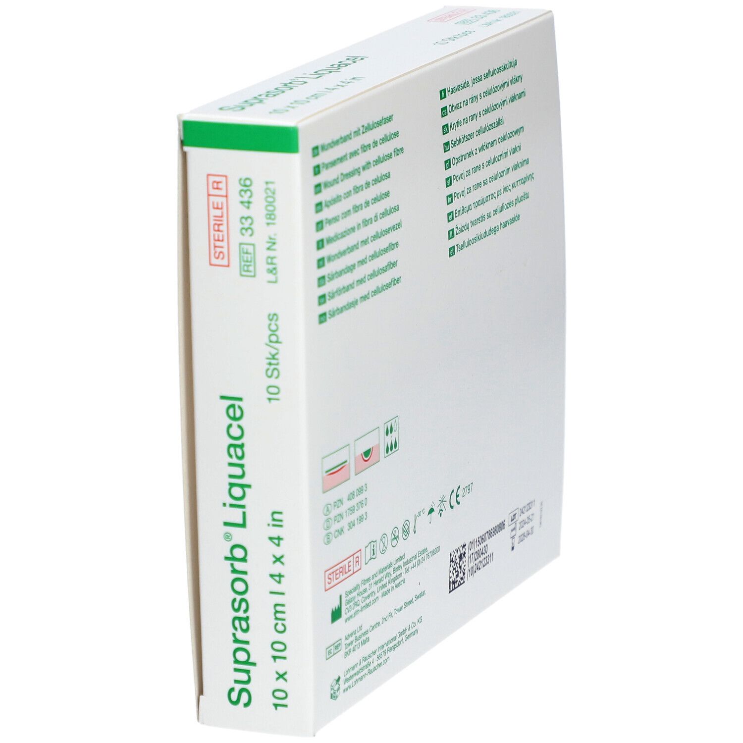 L&R Suprasorb Liquacel  Pansement hydroactif 10 x 10cm