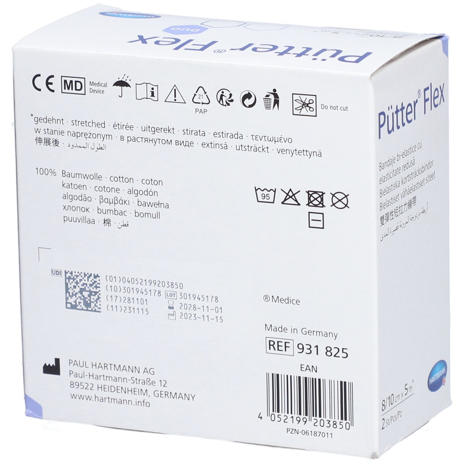 HARTMANN Pütter®Flex Duo-Kompressionsbinde 8 + 10 cm x 5 m