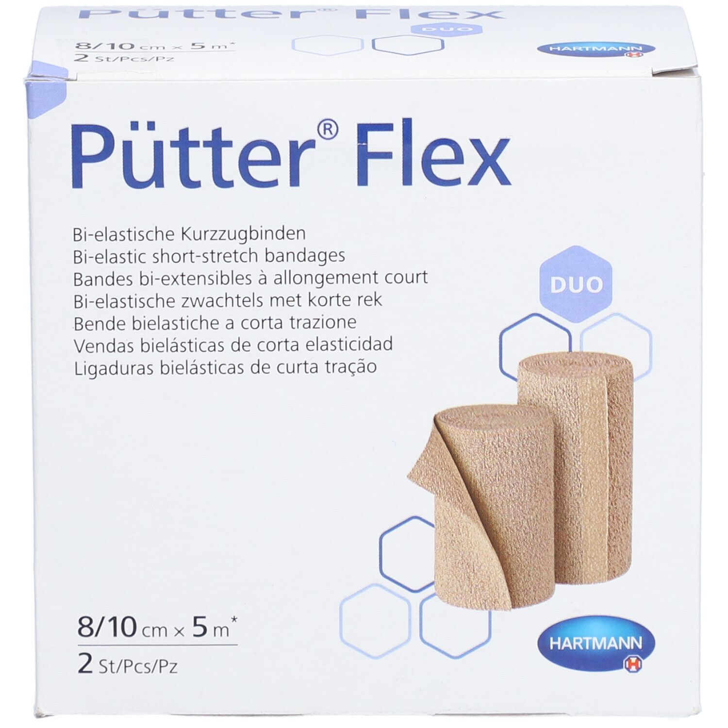 HARTMANN Pütter®Flex Duo-Kompressionsbinde 8 + 10 cm x 5 m
